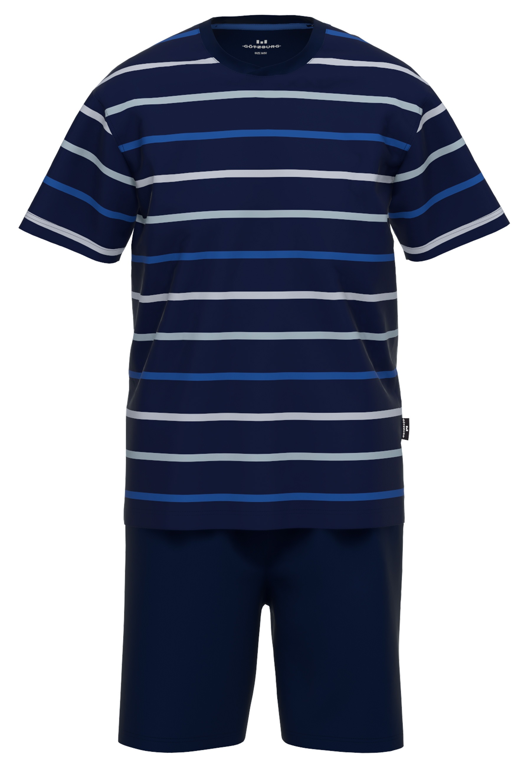 GÖTZBURG Shorty, (2 tlg.), Kurzarm, Rundhalsausschnitt, gestreiftes Obertei günstig online kaufen
