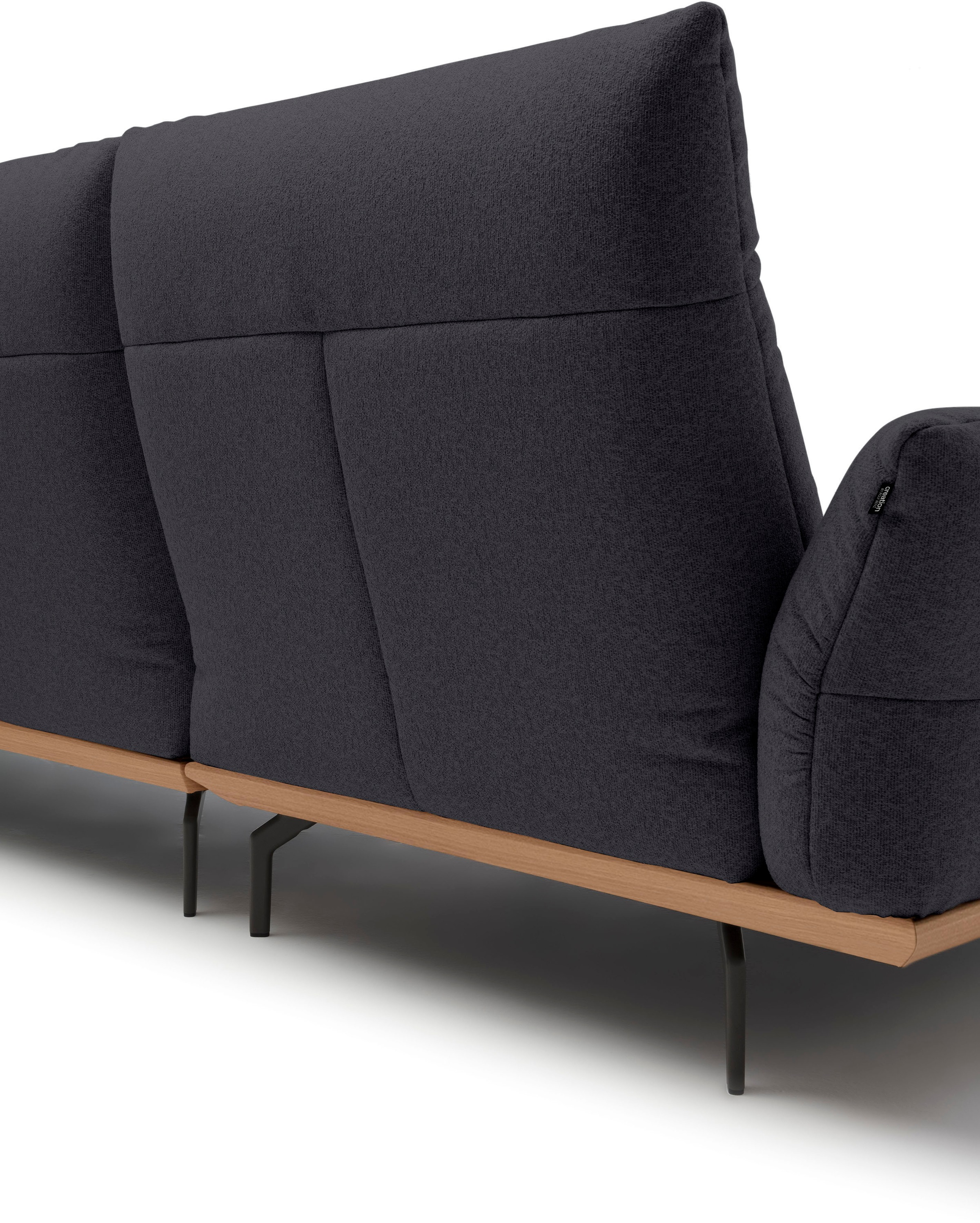 Creation BY ROLF BENZ Ecksofa »CR.460«, Sockel in Eiche, Alugussfüße in umbragrau, Breite 298 cm