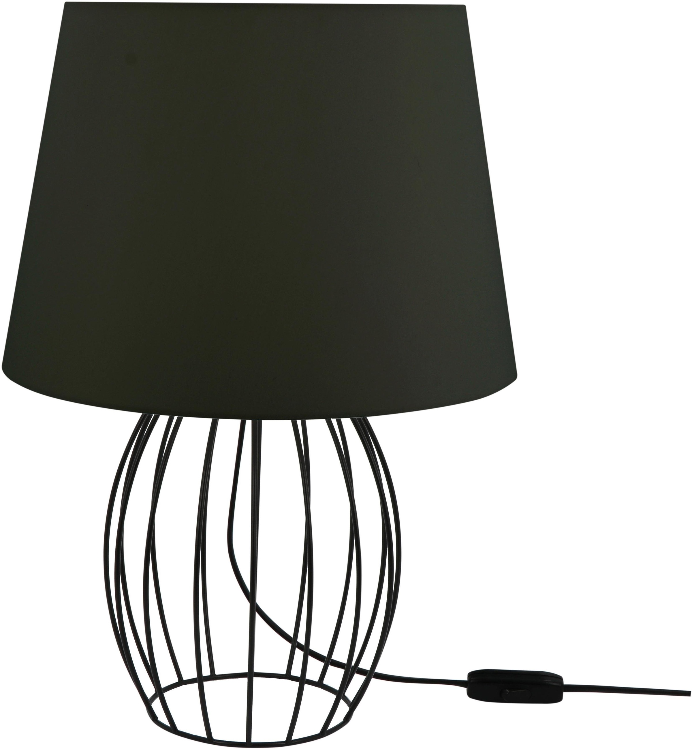 BRITOP LIGHTING Tischleuchte »SERENITY«, Textilschirm 1 BAUR kaufen Mit | Metall, Schnurschalter und flammig-flammig, aus Gestell