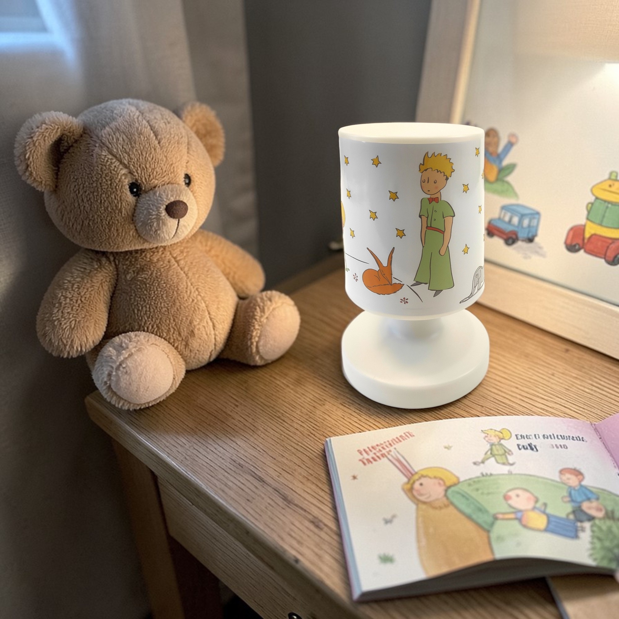 niermann LED Nachttischlampe »Kinderlampe mit Motiv "Der kleine Prinz",Akku-Leuchte für Kinderzimmer« LED-Modul 1 Stk. Warmweiß kabellos nutzbar, per USB aufladbar