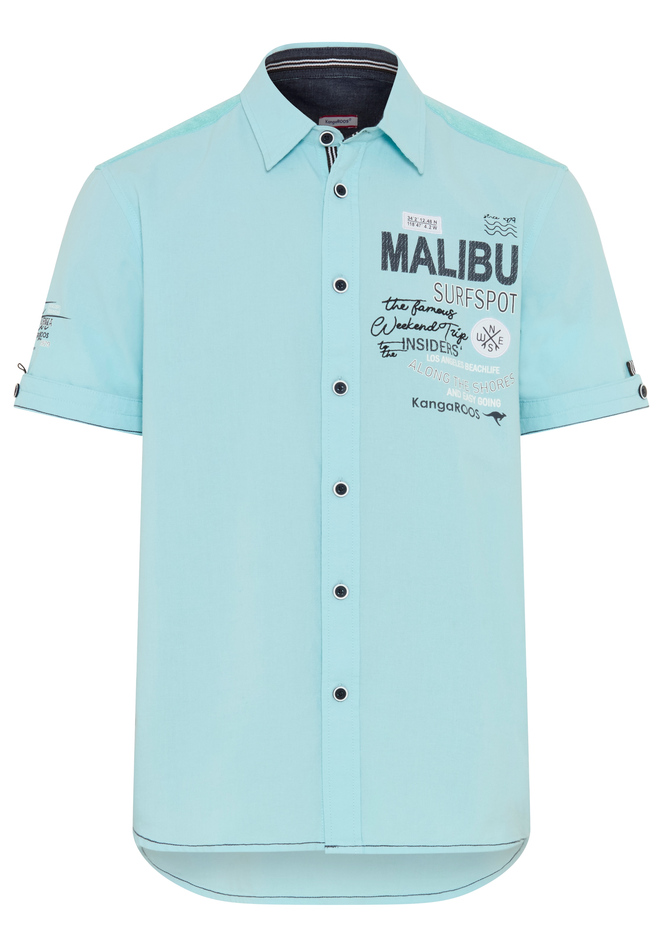 KangaROOS Kurzarmhemd Kurzarm, für Casualmode und Streetwear, aus Baumwolle