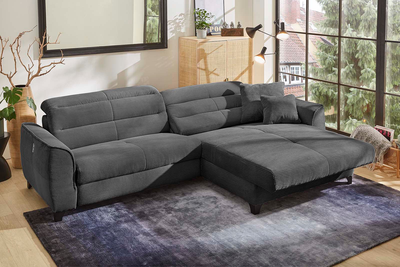 Jockenhöfer Gruppe Ecksofa »Double One L-Form«, mit 2x 120cm breiten, elektromotorischen Relaxfunktionen