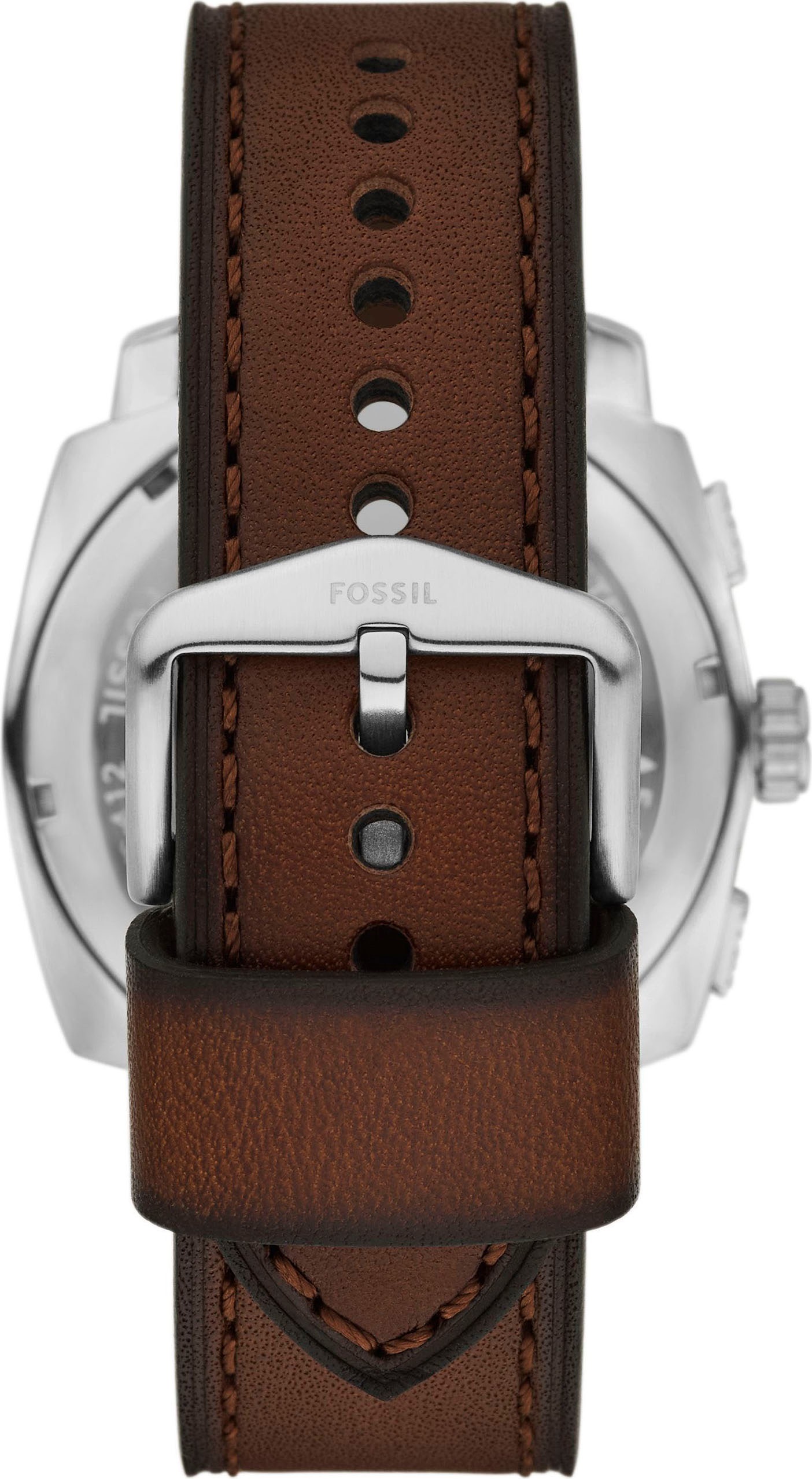 Fossil Chronograph »MACHINE (NEW GENERATION)«, Quarzuhr, Armbanduhr, Herrenuhr, Lederarmband, analog
