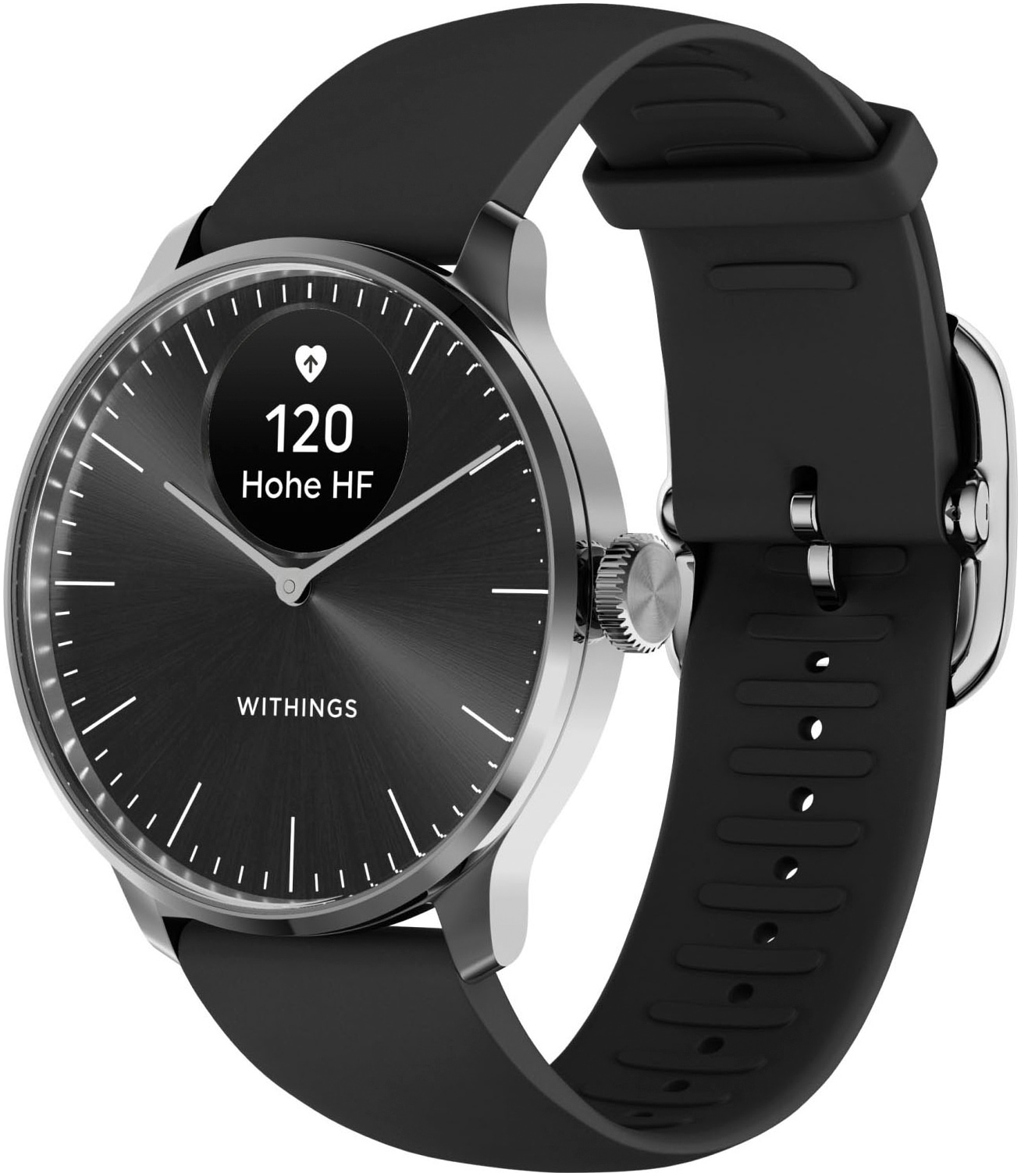 WITHINGS Smartwatch "ScanWatch Light 37mm RoseGold, Akku bis 35 Tage, 50 M Wasserdicht", schwarz, Smartwatches, Leicht, elegant, langlebig, hybride,