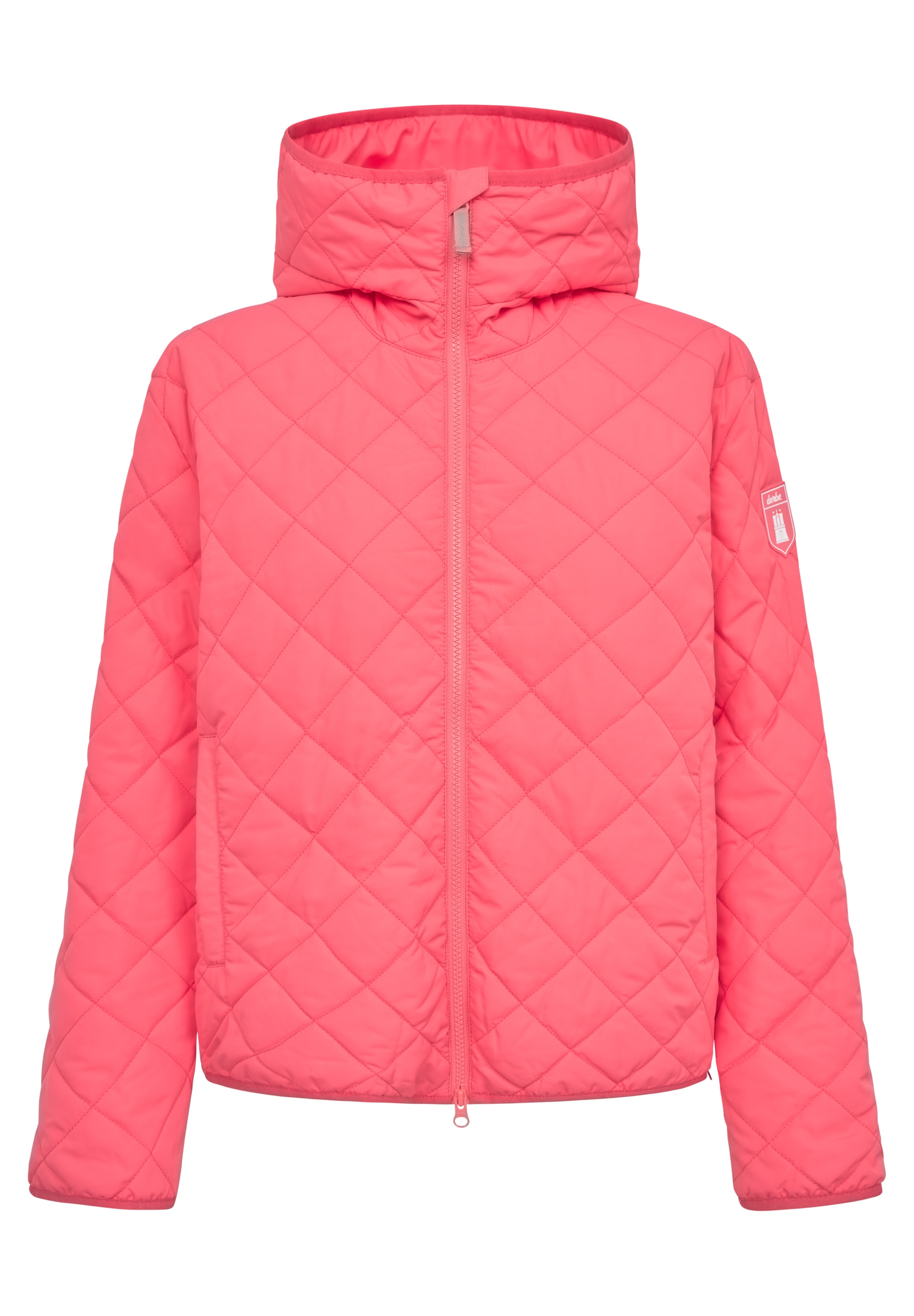 Derbe Steppjacke »Quiltby Short«, mit Kapuze, Wasserabweisend, Kapuze, 2-Wege Reisßverschluss