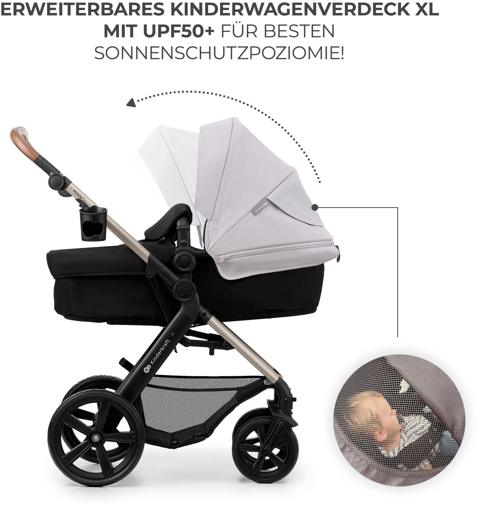 Kinderkraft Kombi-Kinderwagen »MOOV 2 4in1 EVA« 27 kg mit EVA-Rädern