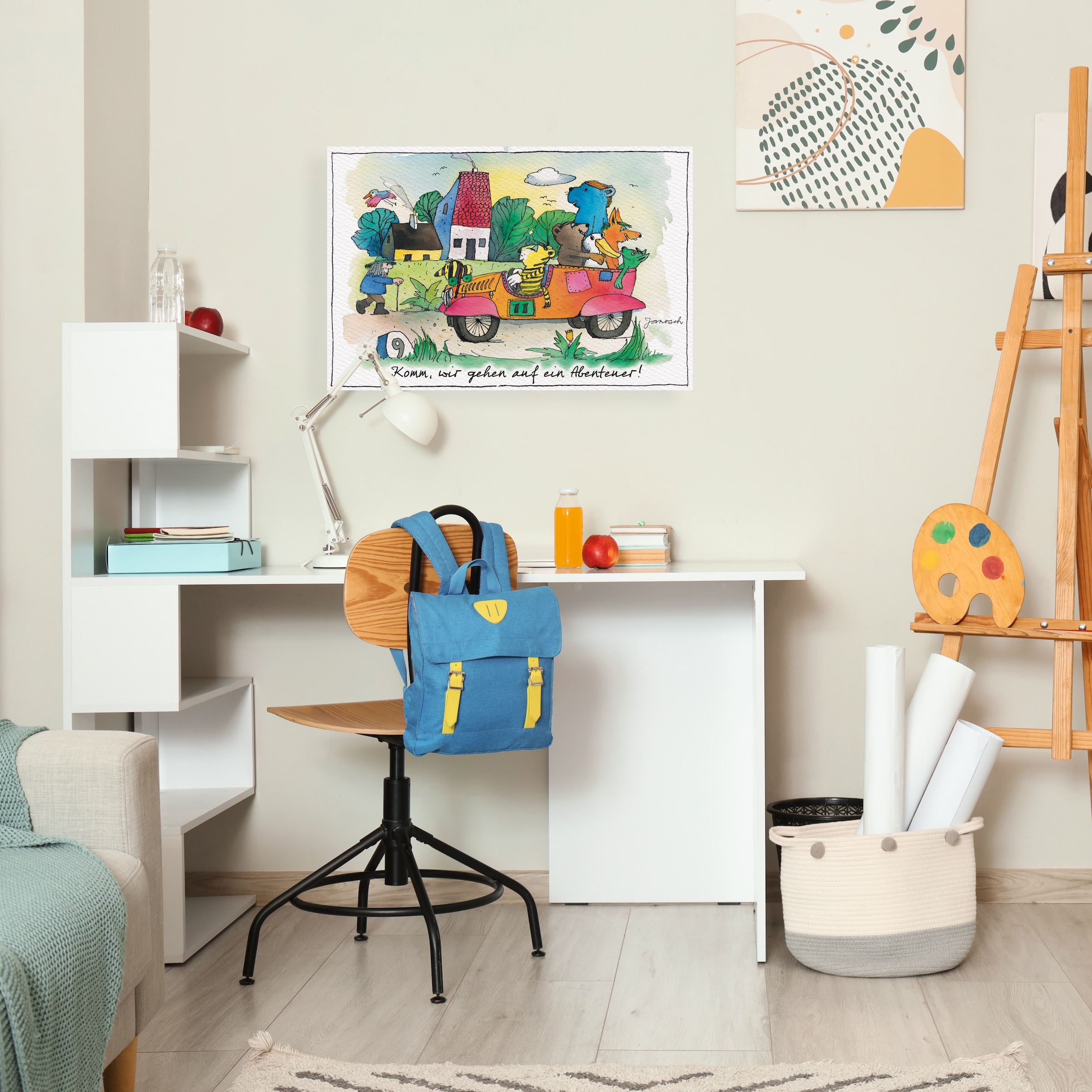 LuckyLinde Leinwandbild "Der kleine Tiger und der kleine Bär - Abenteuer" günstig online kaufen