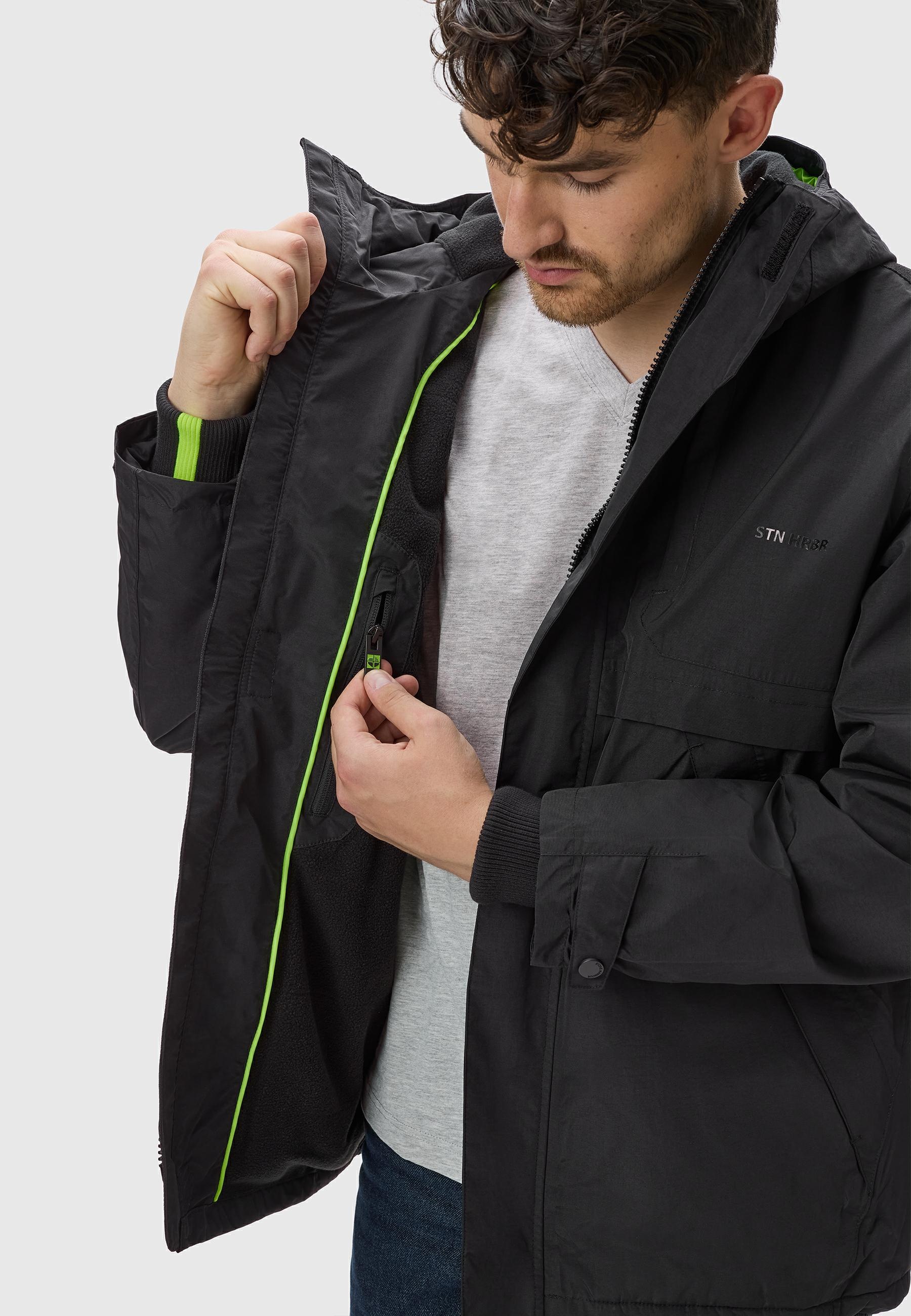 Stone Harbour Regenjacke »Zanjaar«, mit Kapuze, Wasserdichte Herren Übergangsjacke mit Fleece-Futter