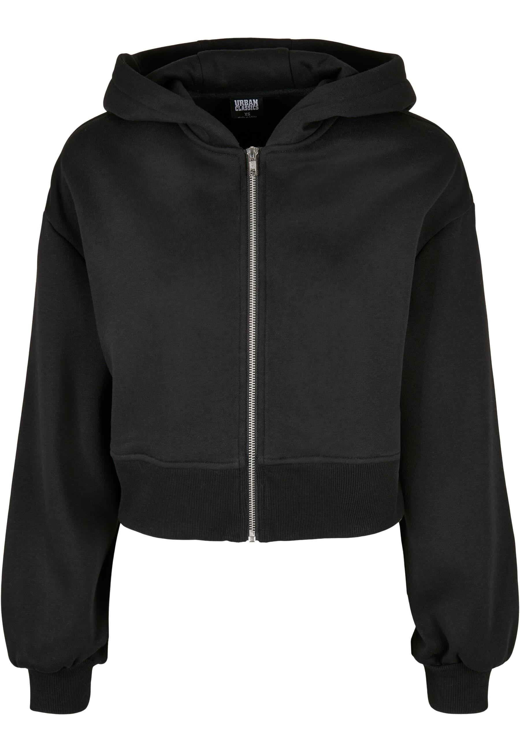 URBAN CLASSICS Sweatjacke "Urban Classics Damen Ladies Short Oversized Zip günstig online kaufen