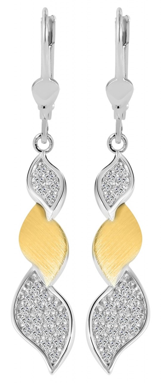 Paar Ohrhänger ADELIA´S "Damen Ohrhänger aus poliertem 925 Sterling Silber und Zirkonia", silber, Ohrringe, Damen, Damen, Silber 925 (Sterlingsilber) 6