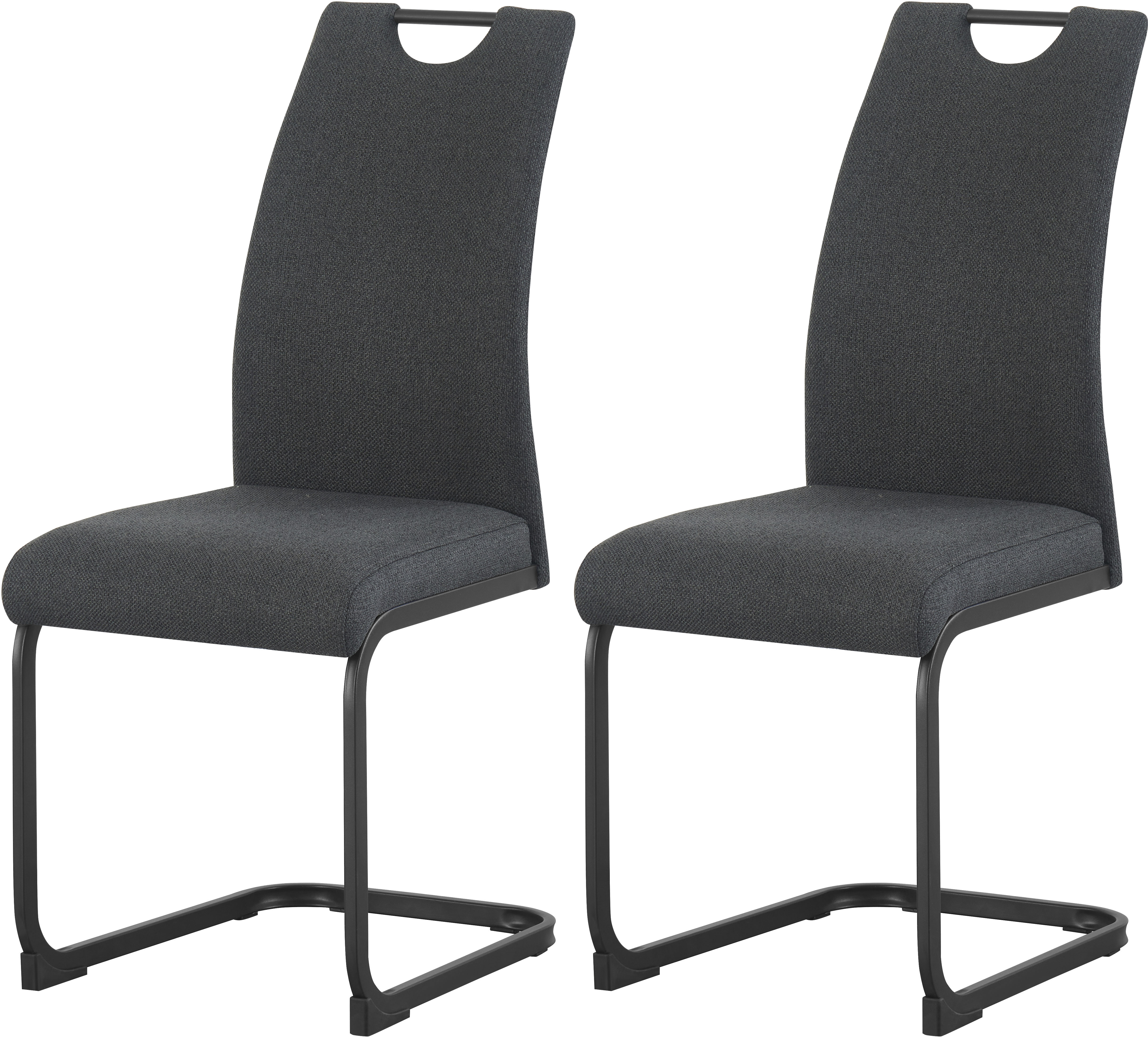 Home affaire Esszimmerstuhl "KANATA, 2er Set, mit Metallgestell in matt schwarz" (Set) 2 Stk.in verschiedenen Farben, Belsatbarkeit pro Stuhl 120 kg
