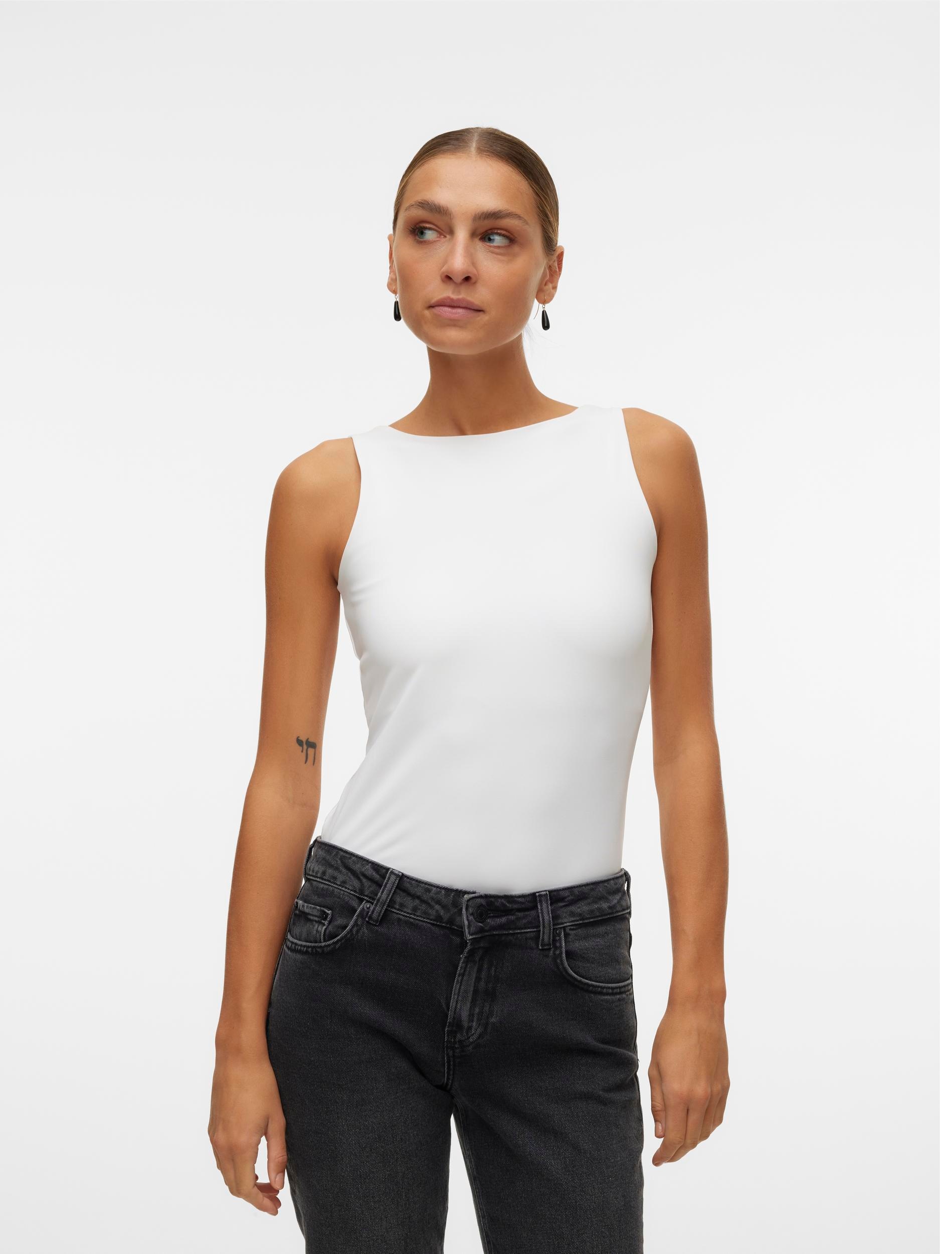 Vero Moda T-Shirt "VMMILLION SL SQUARE TOP 2-WAY JRS NOOS" günstig online kaufen