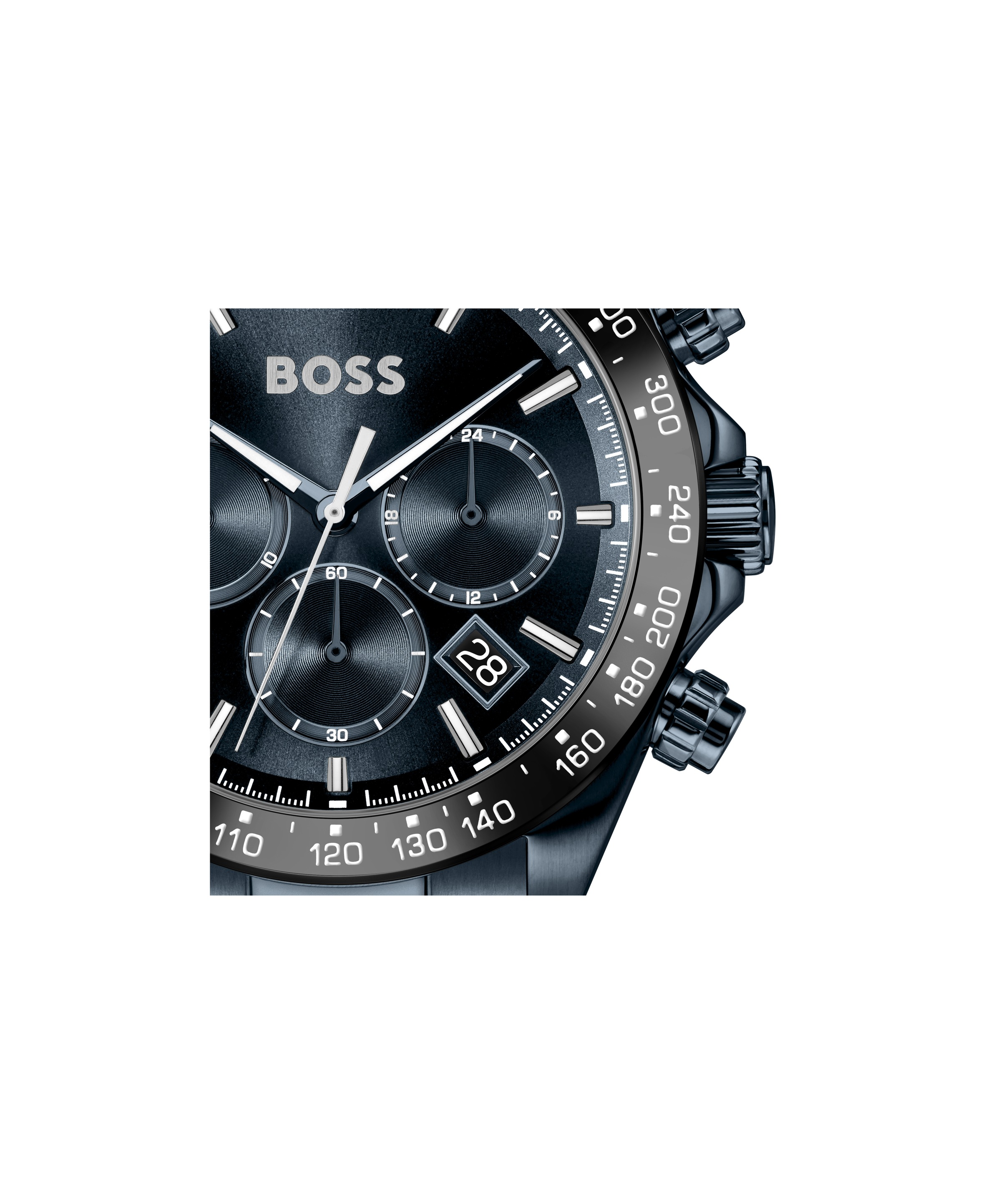 BOSS Chronograph »HERO 2.0«, Quarzuhr, Armbanduhr, Herrenuhr, Edelstahlarmband, analog, Tag