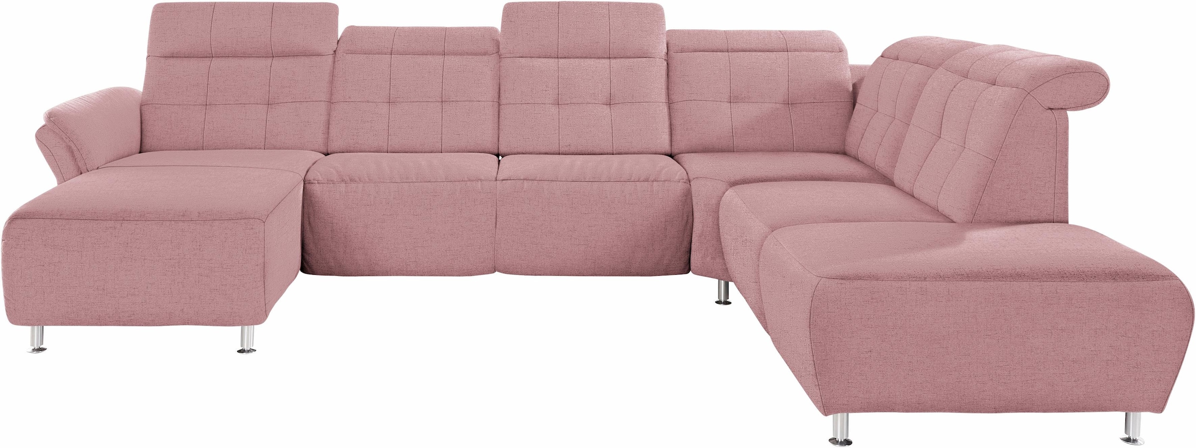 Places of Style Wohnlandschaft »Manhattan U-Form«, 2 Sitze mit elektrischer Relaxfunktion, verstellbare Armlehnen