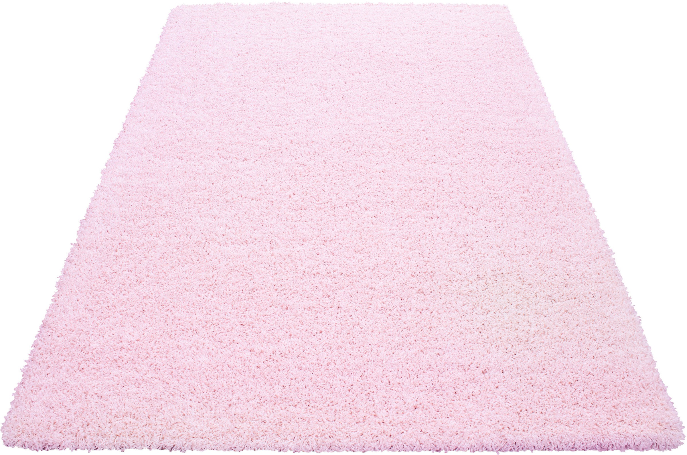 my home Hochflor-Teppich "Viva" rechteckig 45 mm Höhe Uni Farben, einfarbig günstig online kaufen