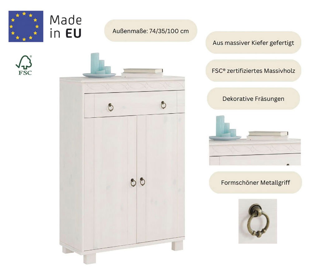 Home affaire Kommode "Indra" 74 cm breit günstig online kaufen