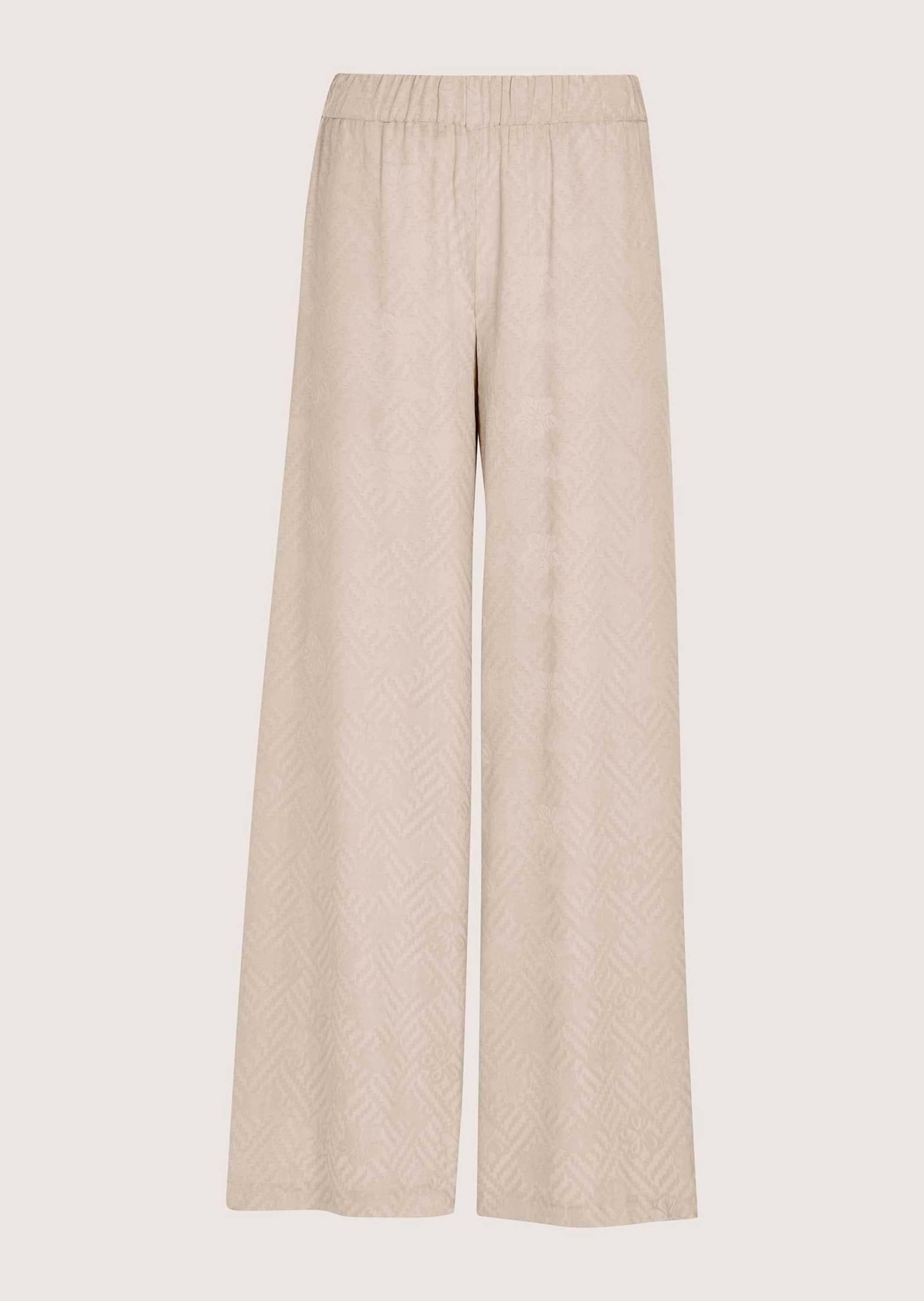 MADELEINE Schlupfhose "Palazzohose Schlupfhose mit grafischen Muster" Schlupfhose mit tonigem Jacquard