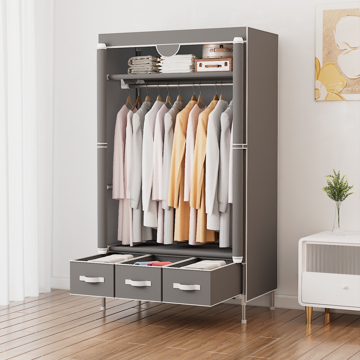 INOSIGN Kleiderschrank "Stockholm Stoffkleiderschrank Bestseller in diverse günstig online kaufen