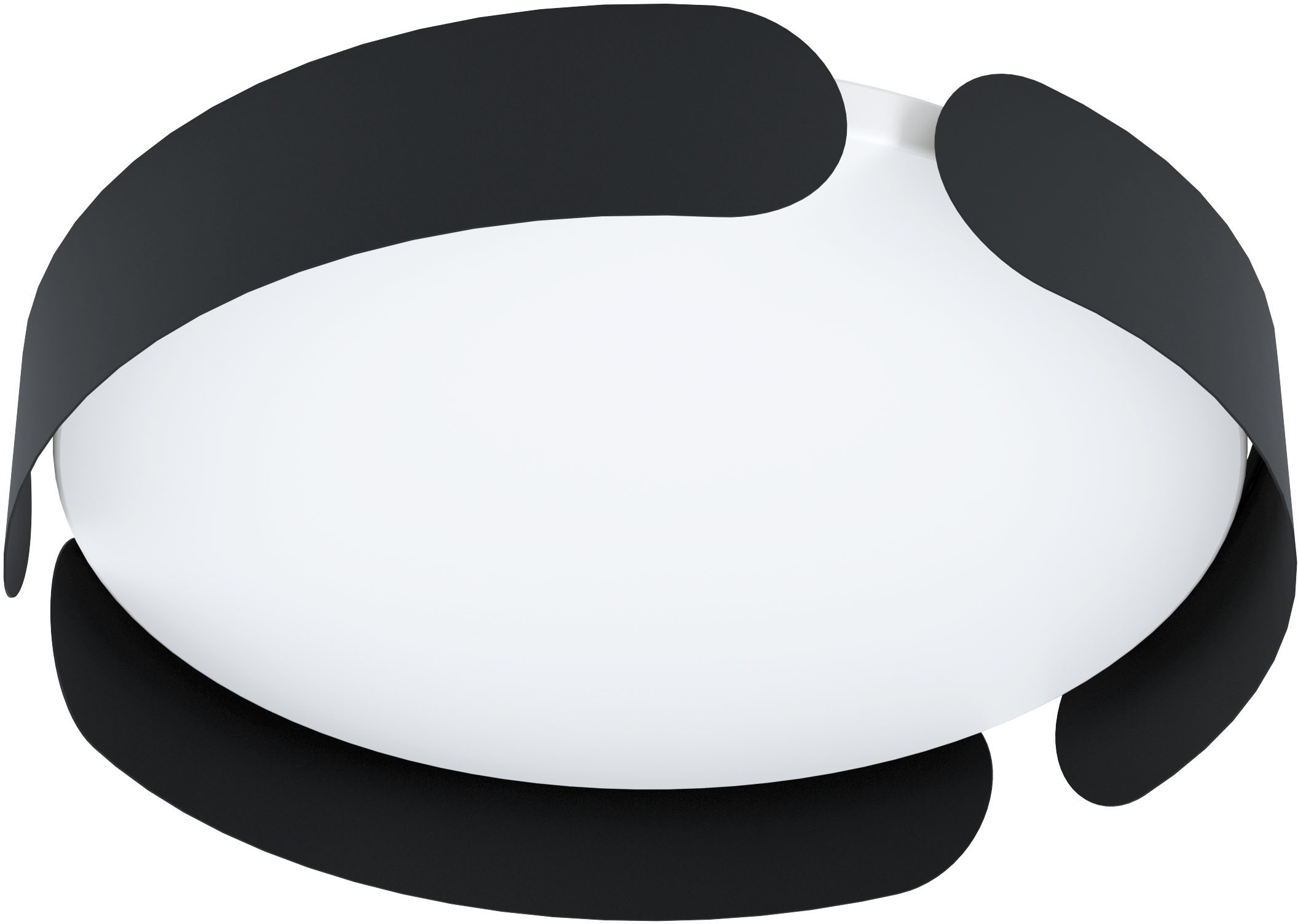 EGLO Deckenleuchte "VALCASOTTO", Ø 37 H: 7,5cm, 1 Stk., schwarz, Wohnzimmer, Leuchten, Deckenlampe, Wohnzimmerlampe, LED Schlafzimmerlampe, Lampe