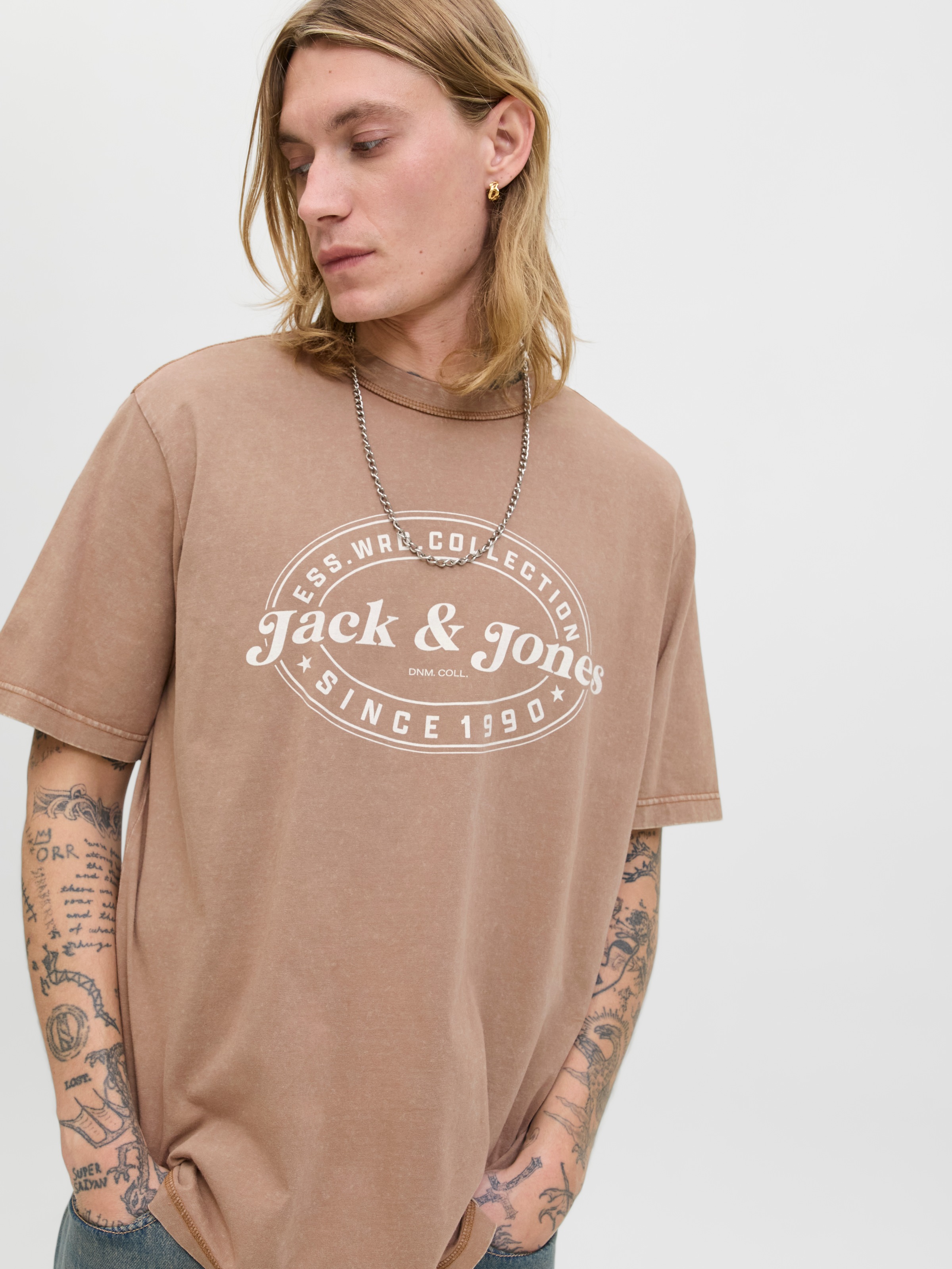Jack & Jones Herren Rundhals T-Shirt JJEDOVER PRINT TEE SS CREW NECK - Rela günstig online kaufen