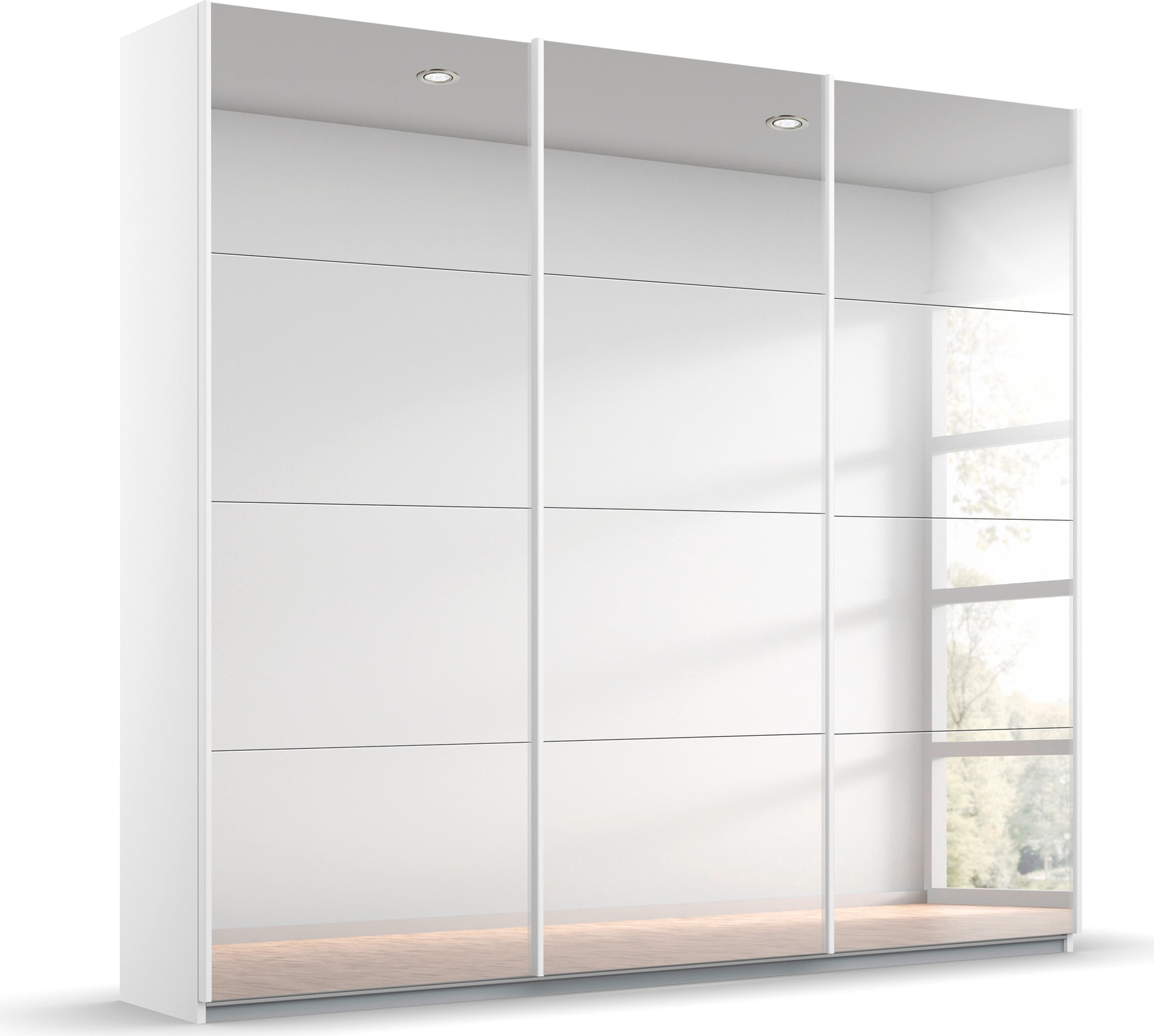 rauch Schwebetürenschrank »Oteli«, mit Spiegelfront, inkl. Wäscheeinteilung mit 3 Innenschubladen