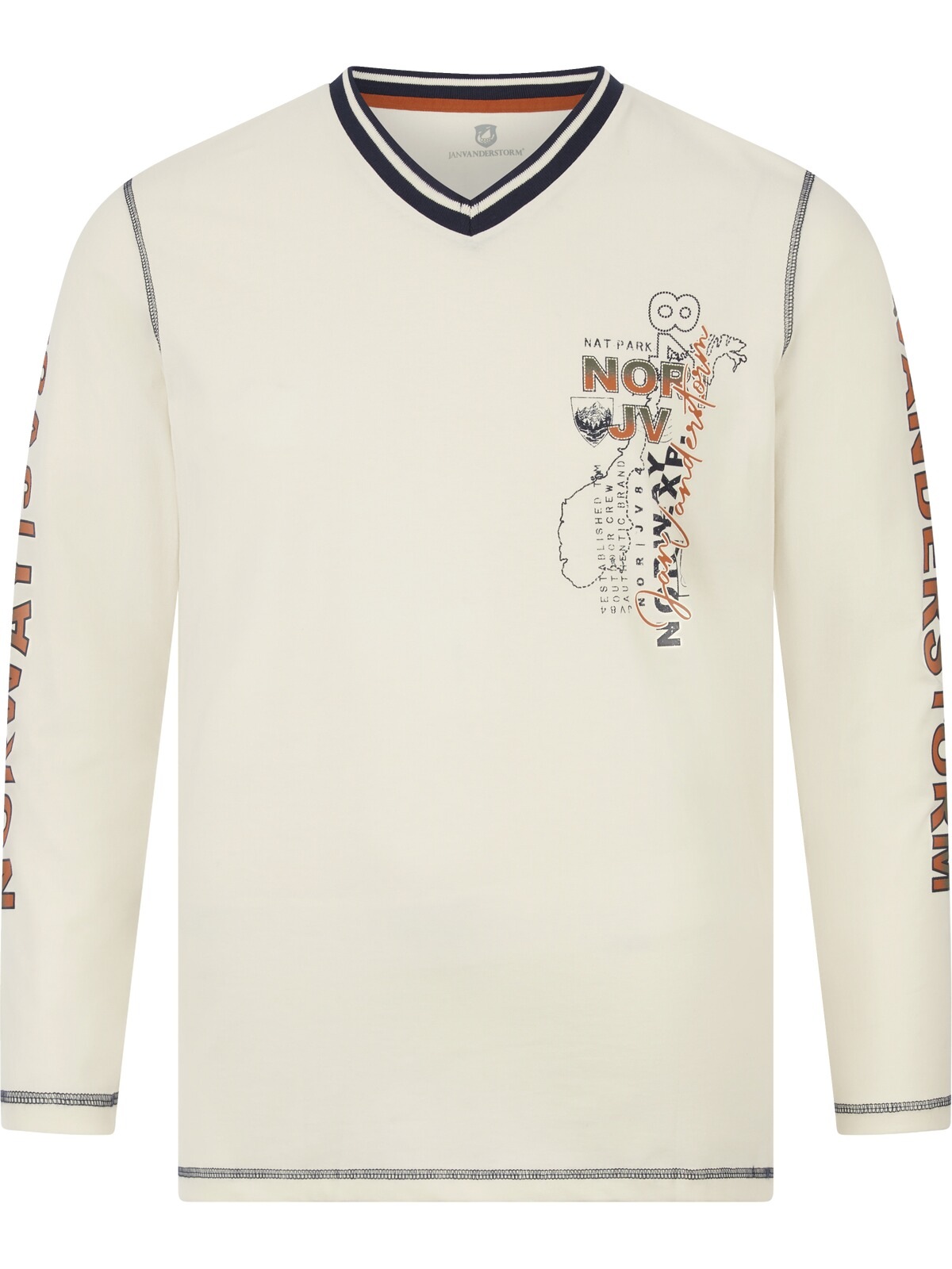 Jan Vanderstorm Langarm-Poloshirt "Langarmshirt RAGNHILD" günstig online kaufen