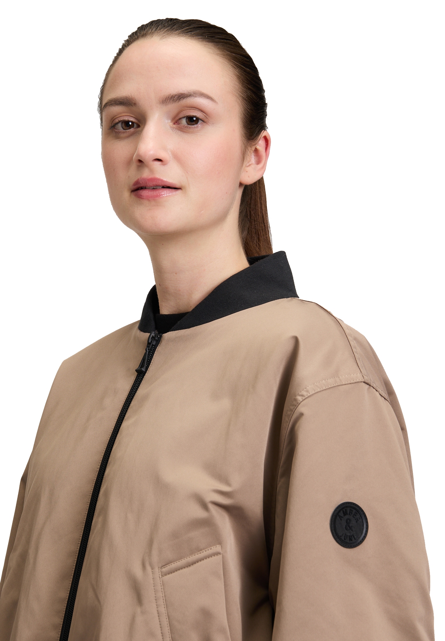 Amber & June Winterjacke »Amber & June Damen Winterjacke mit Kragen«