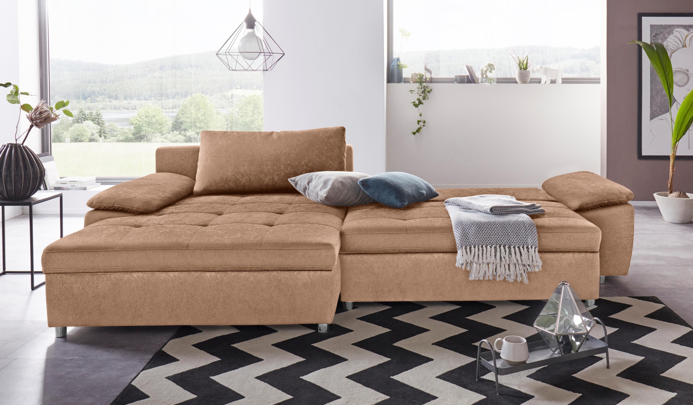sit&more Ecksofa "Labene L-Form" wahlweise mit Bettfunktion und Bettkasten, günstig online kaufen
