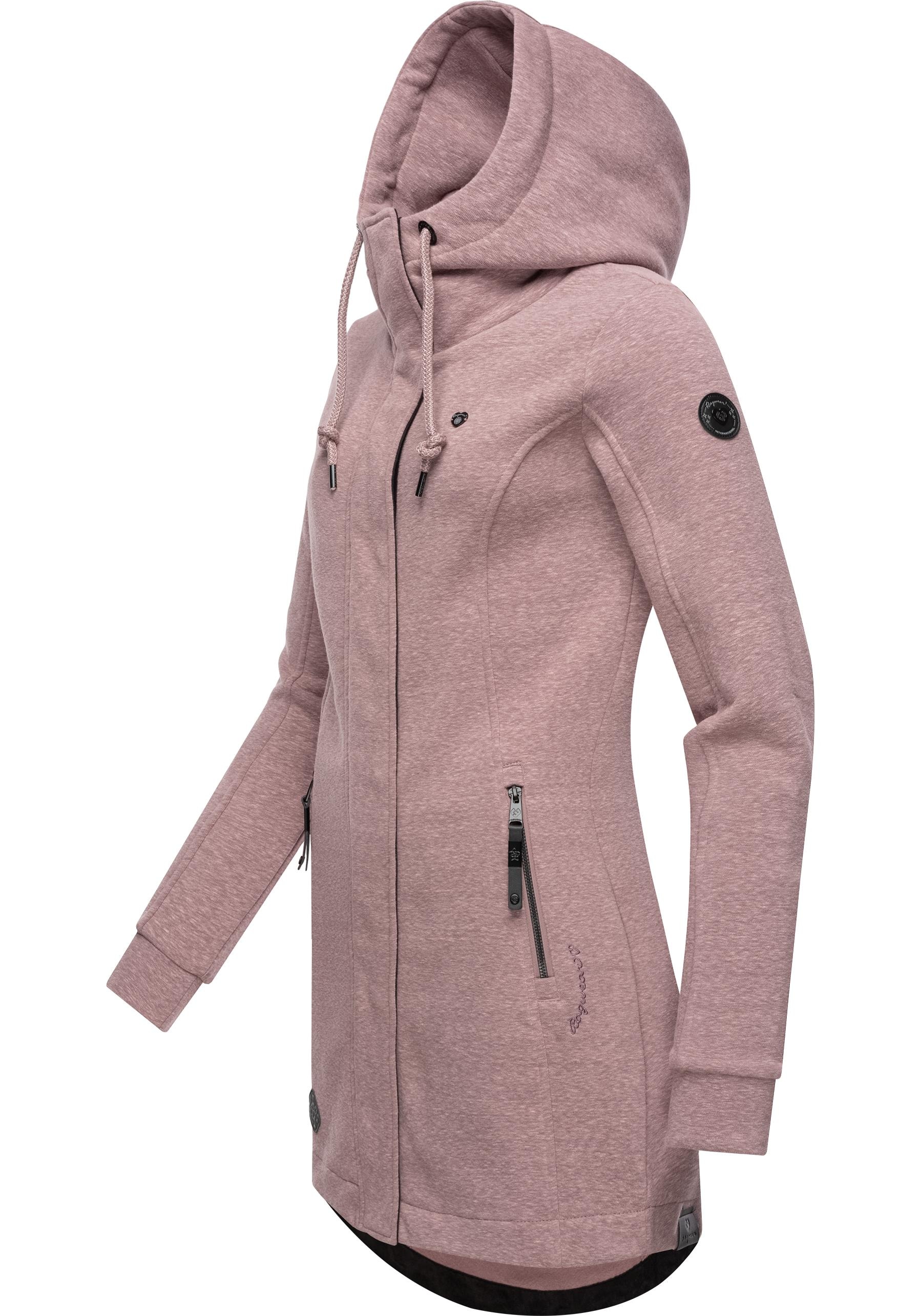 Ragwear Sweatjacke »Letty Intl.«, Sportliche Kapuzenjacke mit Kunstleder-Elementen