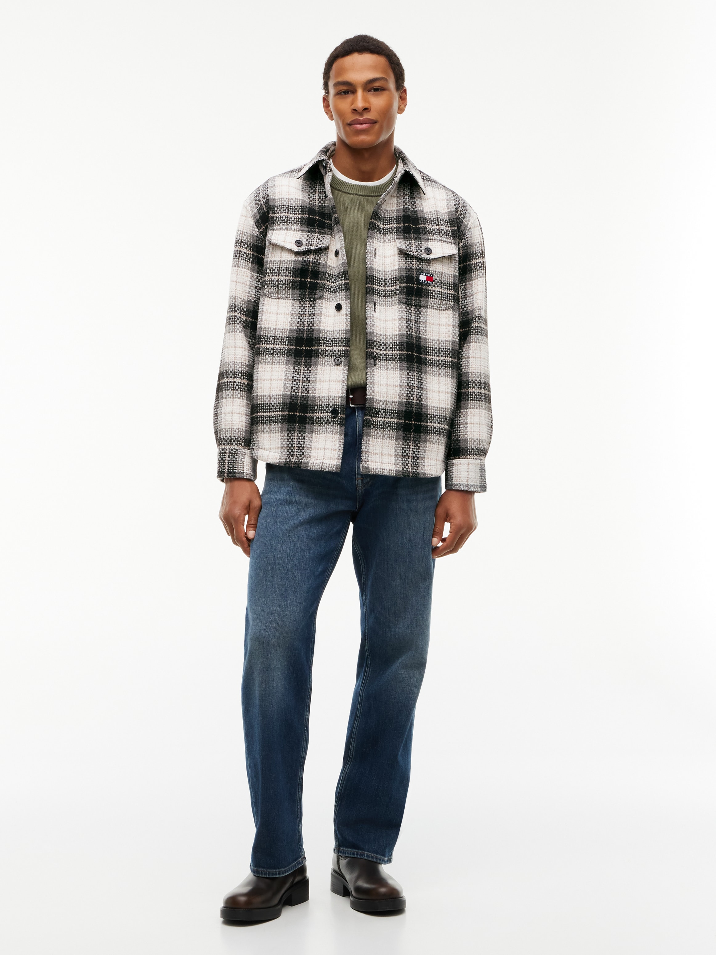 Tommy Jeans Hemdjacke »CHECK OVERSHIRT« ohne Kapuze Regular fit mit Karomuster
