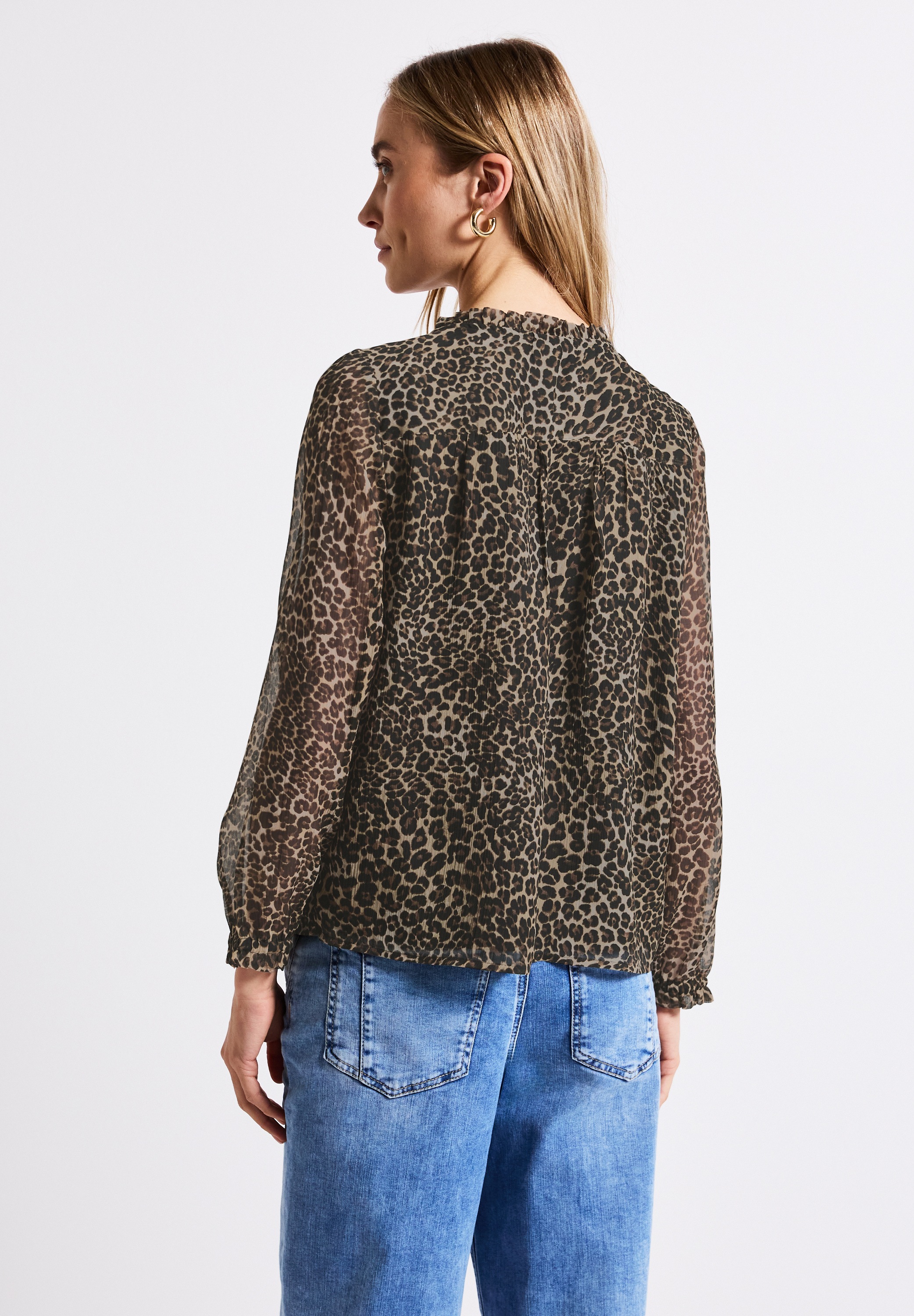 STREET ONE Langarmbluse, im Leo Design günstig online kaufen