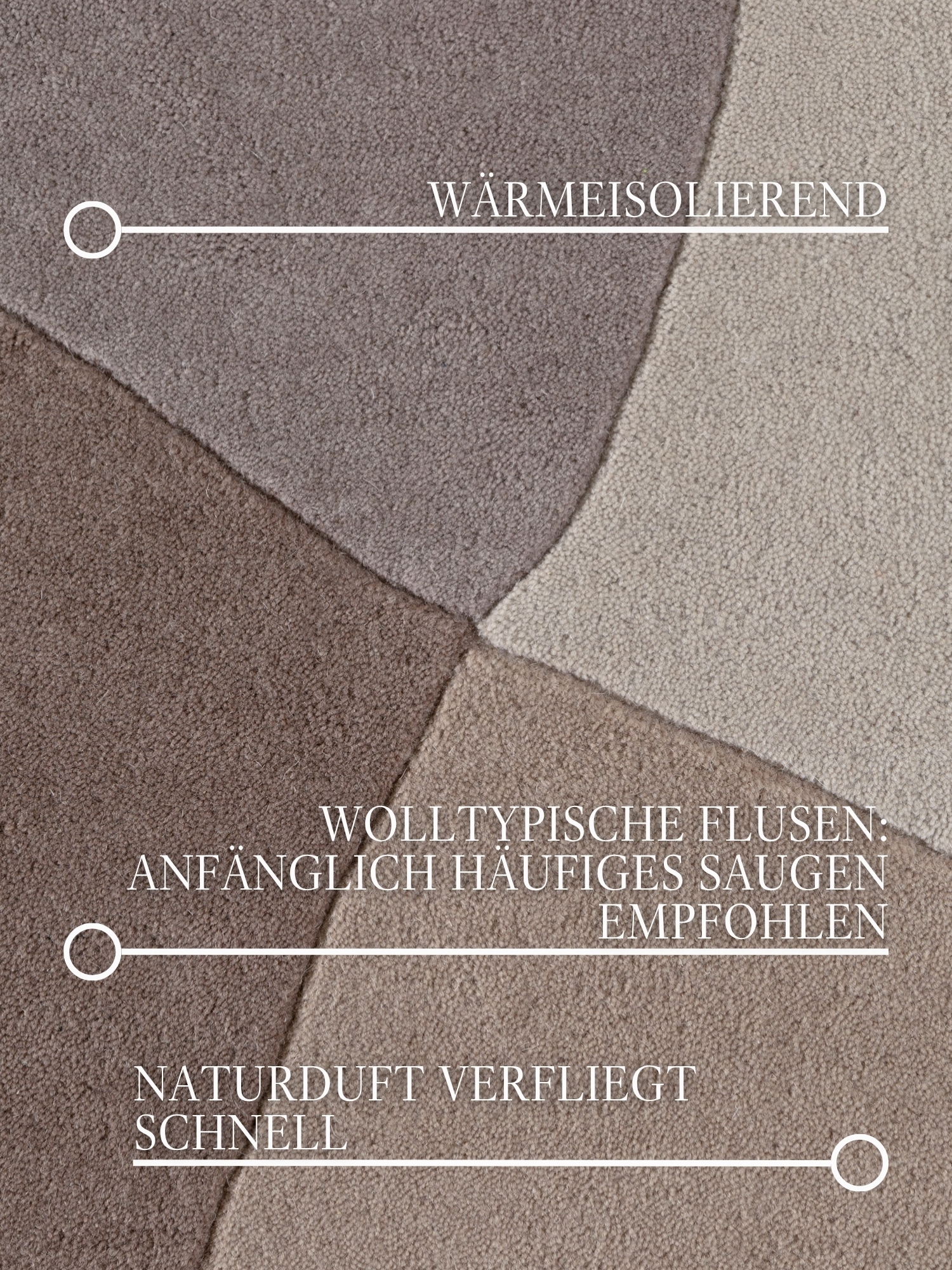 Villeroy & Boch Wollteppich »Virelle« rechteckig 17 mm Höhe Wolle, Natur,Handgemacht, Abstrakt, Kurzflor, Wohnzimmer, Schlafzimmer