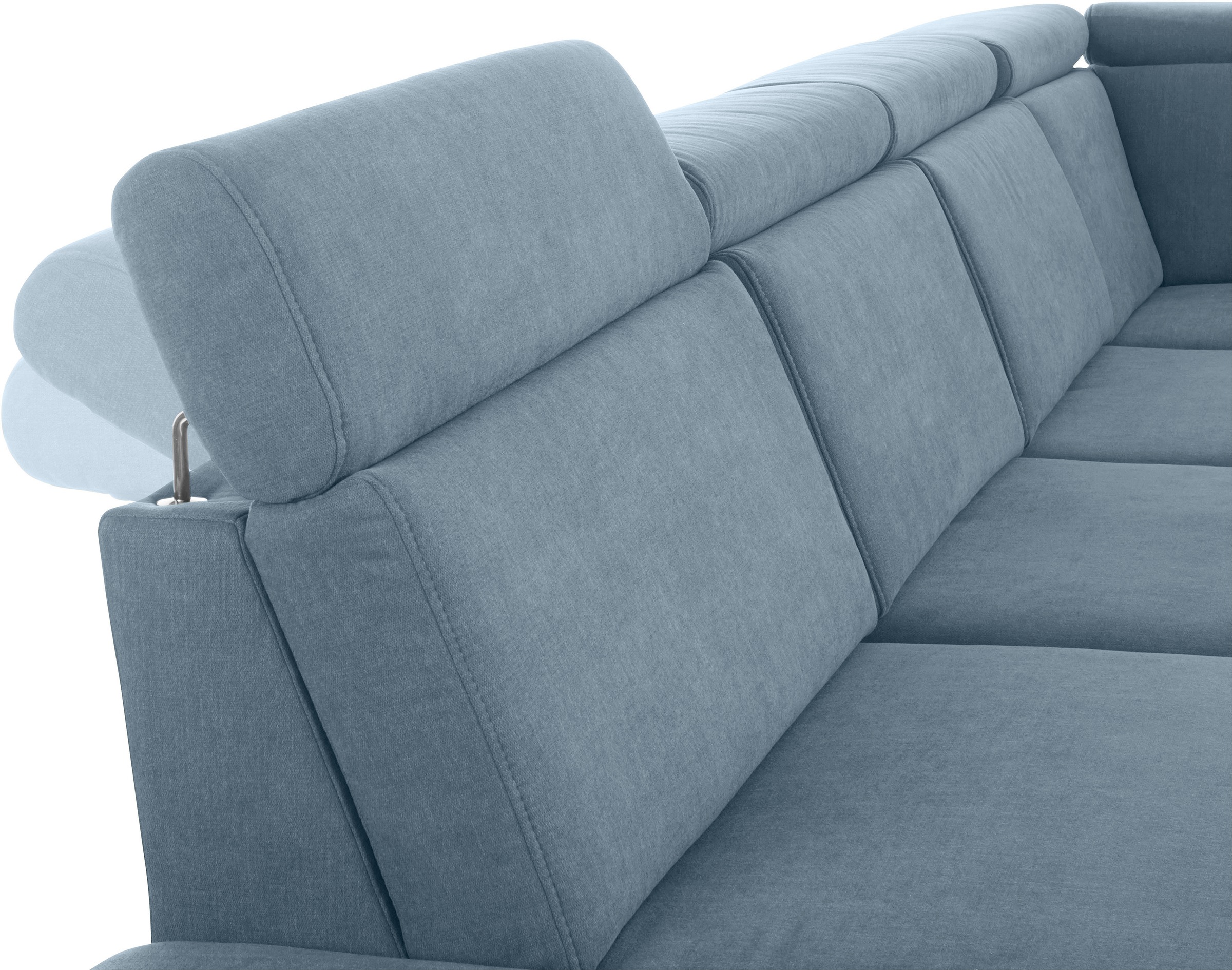 sit&more Wohnlandschaft »Brisbane U-Form«, Fußhöhe 12 cm, inklusive Sitztiefen-, Armteil- und Kopfteilverstellung