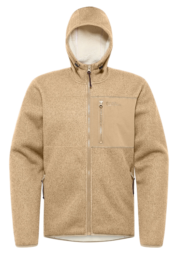 Jack Wolfskin Fleecejacke »KAMINFEUER HOODED JKT M«, mit Kapuze
