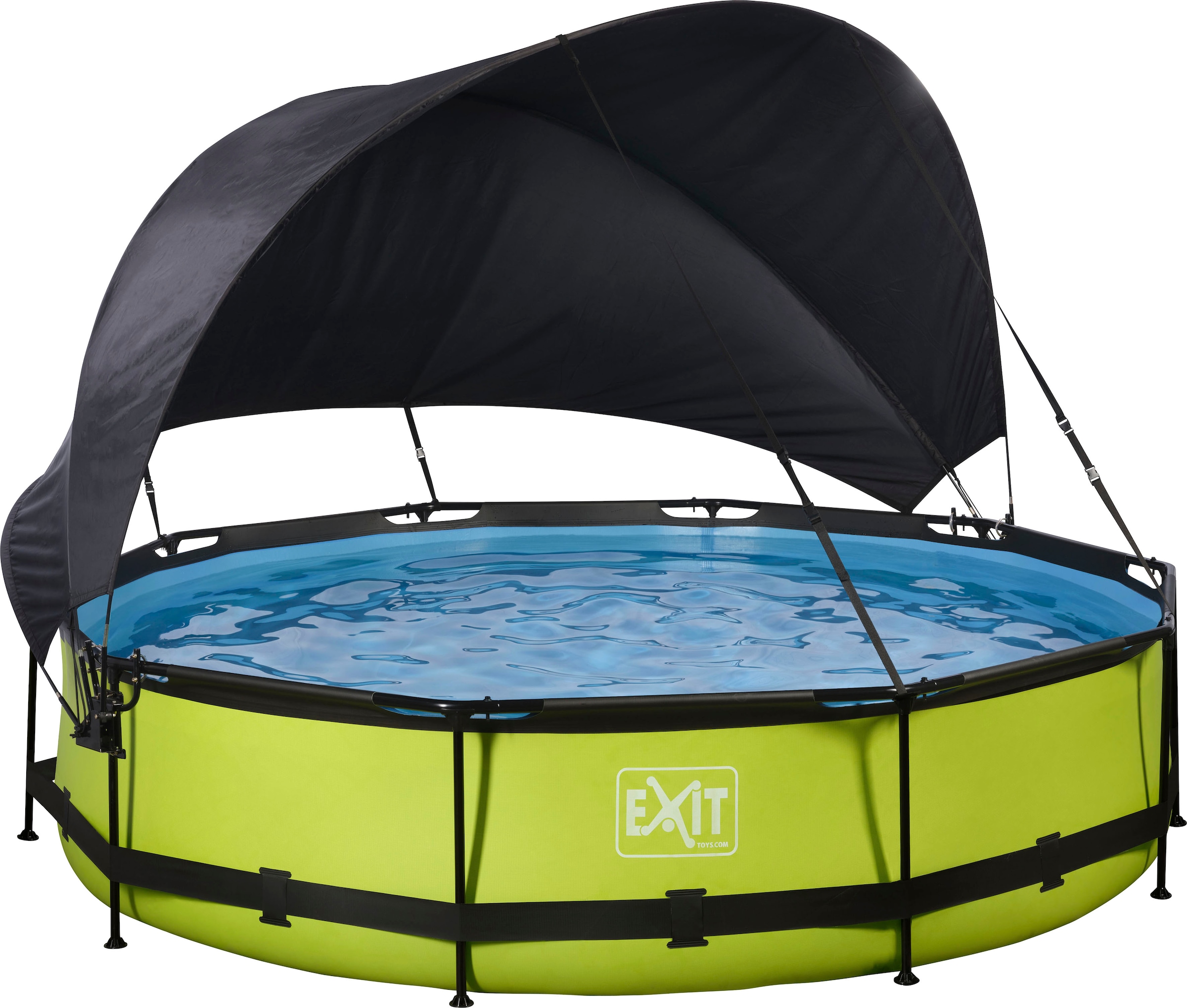 EXIT Framepool »inkl. Sonnensegel«, (Set, 4 tlg.), ØxH: 360x76 cm, mit Kartuschen-Filterpumpe & Filterkartusche