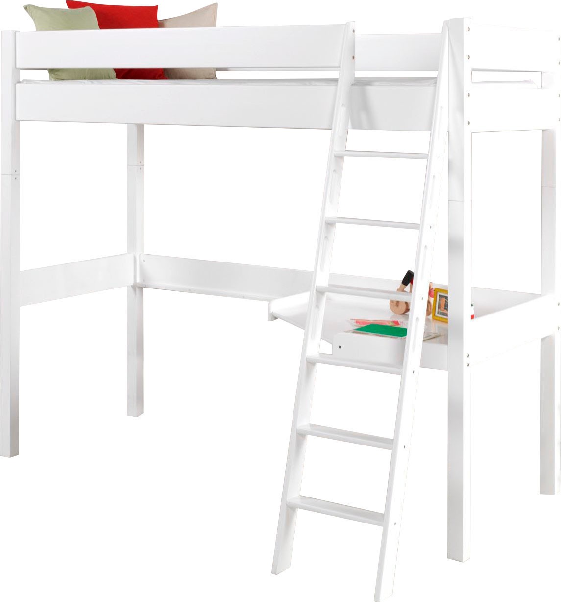 Relita Hochbett "Renate", inkl. Rolllattenrost, Schreibtisch und Leiter, Bu günstig online kaufen