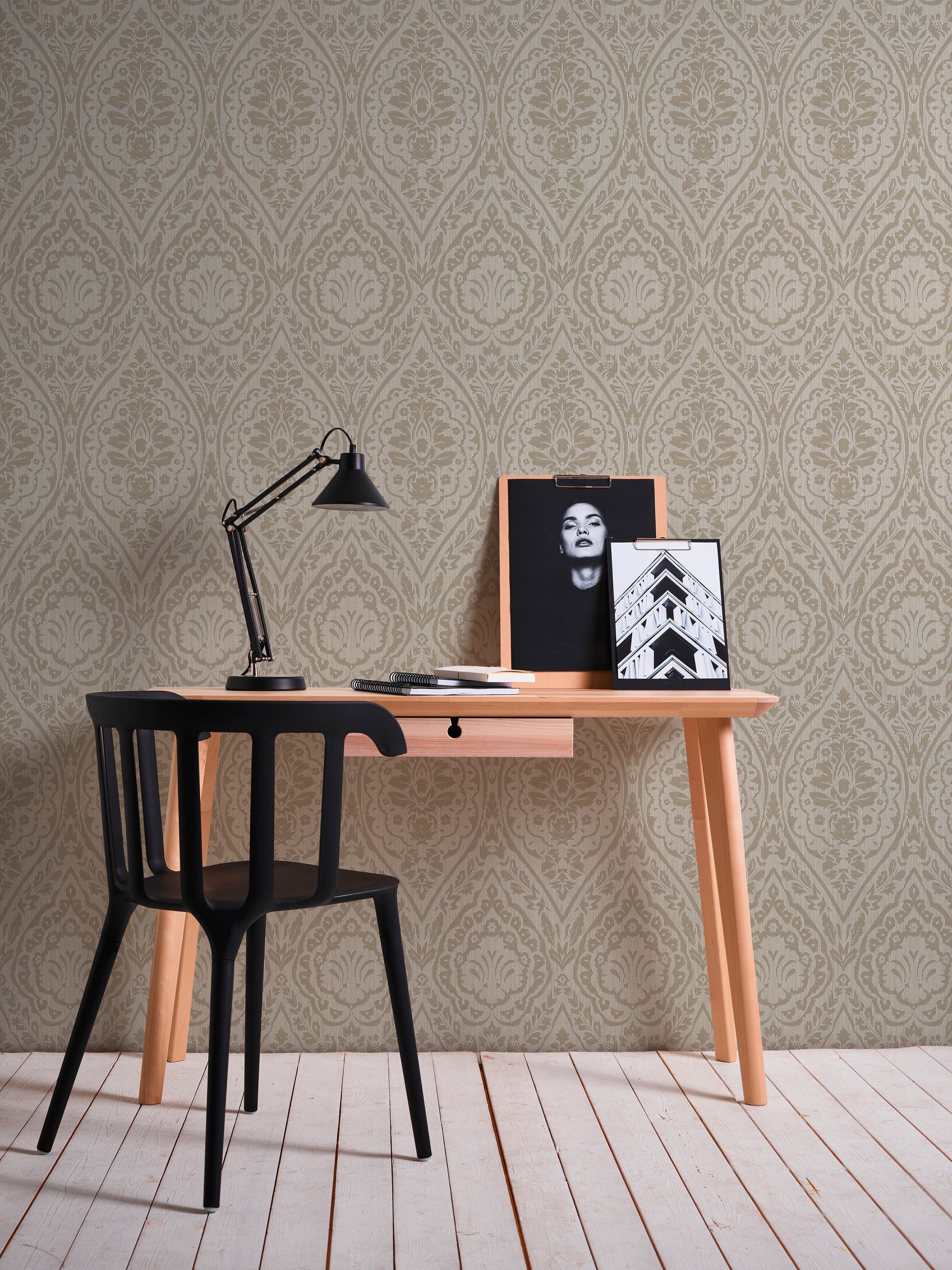 Architects Paper Textiltapete »Tessuto« Barock | gemustert | ornamental samtig Tapete Streifen Tapeten Wohnzimmer Schlafzimmer Küche modern Flur Büro