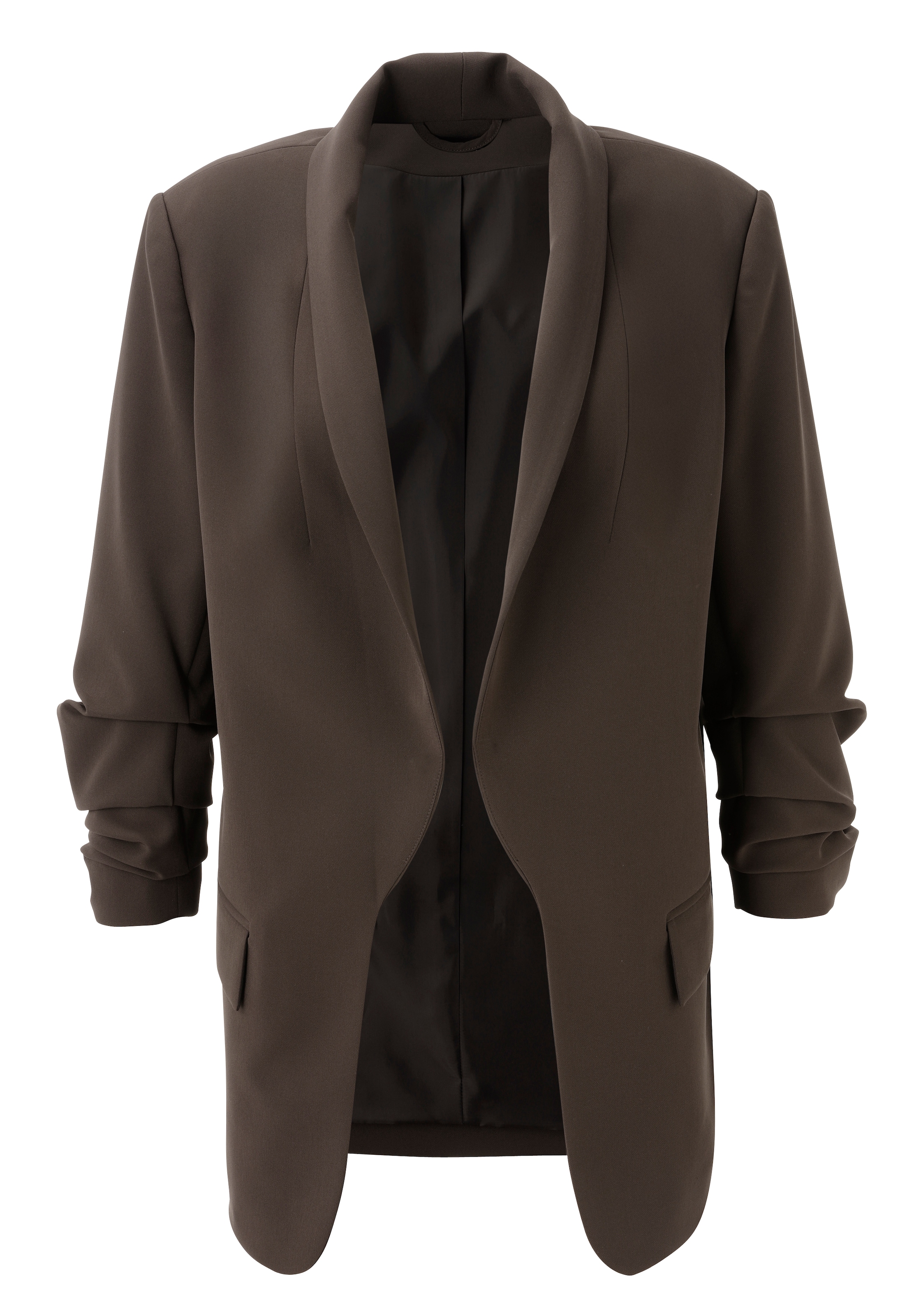 Aniston SELECTED Longblazer mit modischem Reverskragen und gerafften Ärmeln