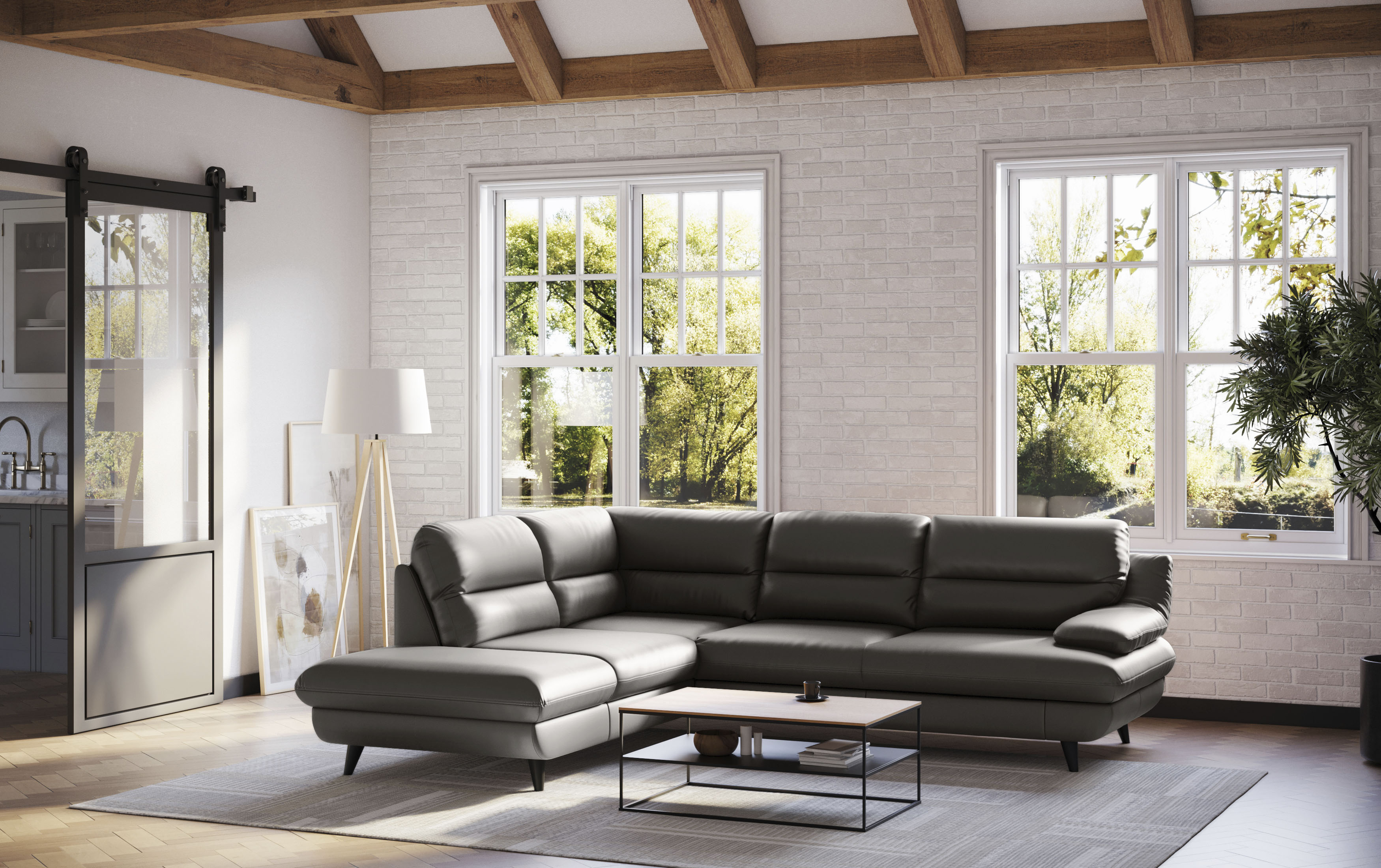 COTTA Ecksofa "Pike L-Form, B: 266 cm" optional Schlaffunktion & Bettkasten