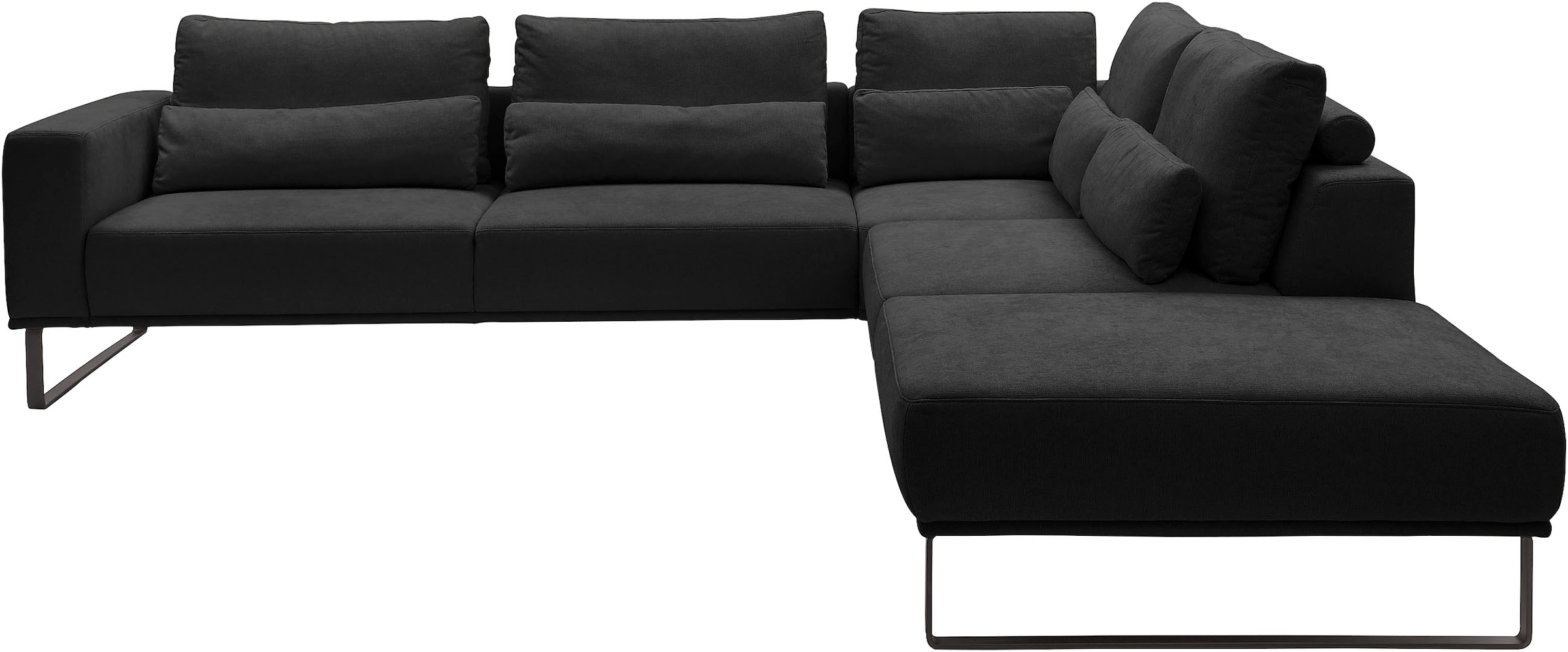 Musterring "JustB PM100 Federkern & Kaltschaum, bequem, Breite 308cm, L-Form" mit Sitztiefenverstellung und Kissen, mit Metallkufe, Maße 290x308 cm