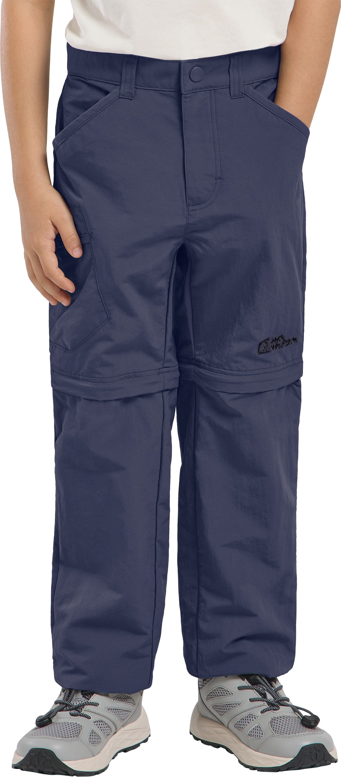 Jack Wolfskin Softshellhose "SAFARI ZIP OFF PANTS K" mit drei Taschen, schnelltrocknend, pflegeleicht