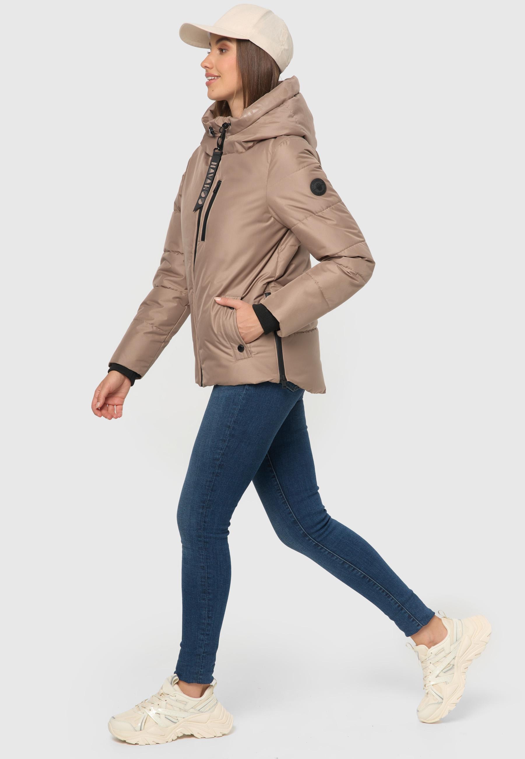 Navahoo Steppjacke »Krümelein«, mit Kapuze, stylische Damen Winterjacke mit dezenter Steppung