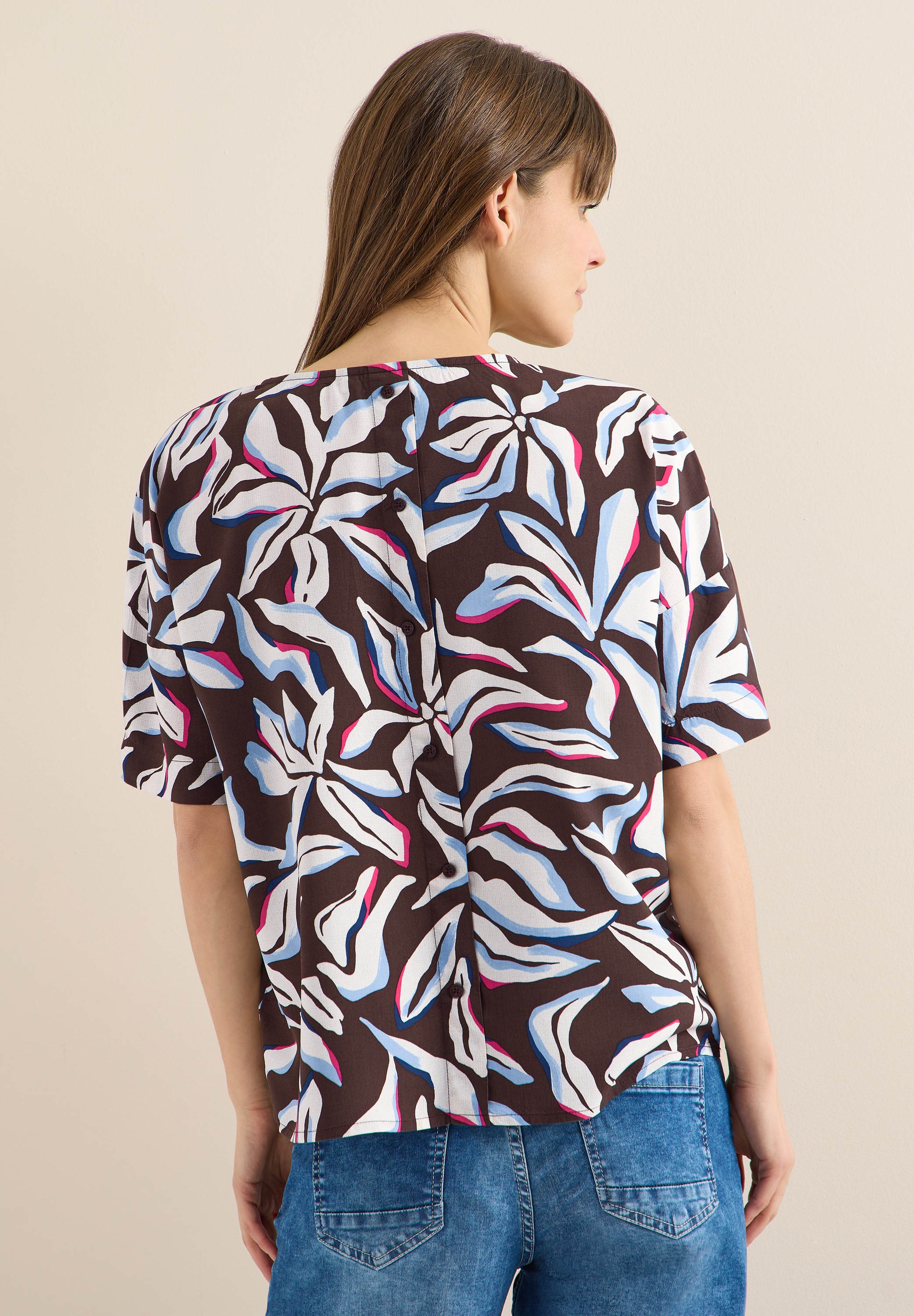 CECIL Short Sleeve Blouse Macchiato Brown 46 2