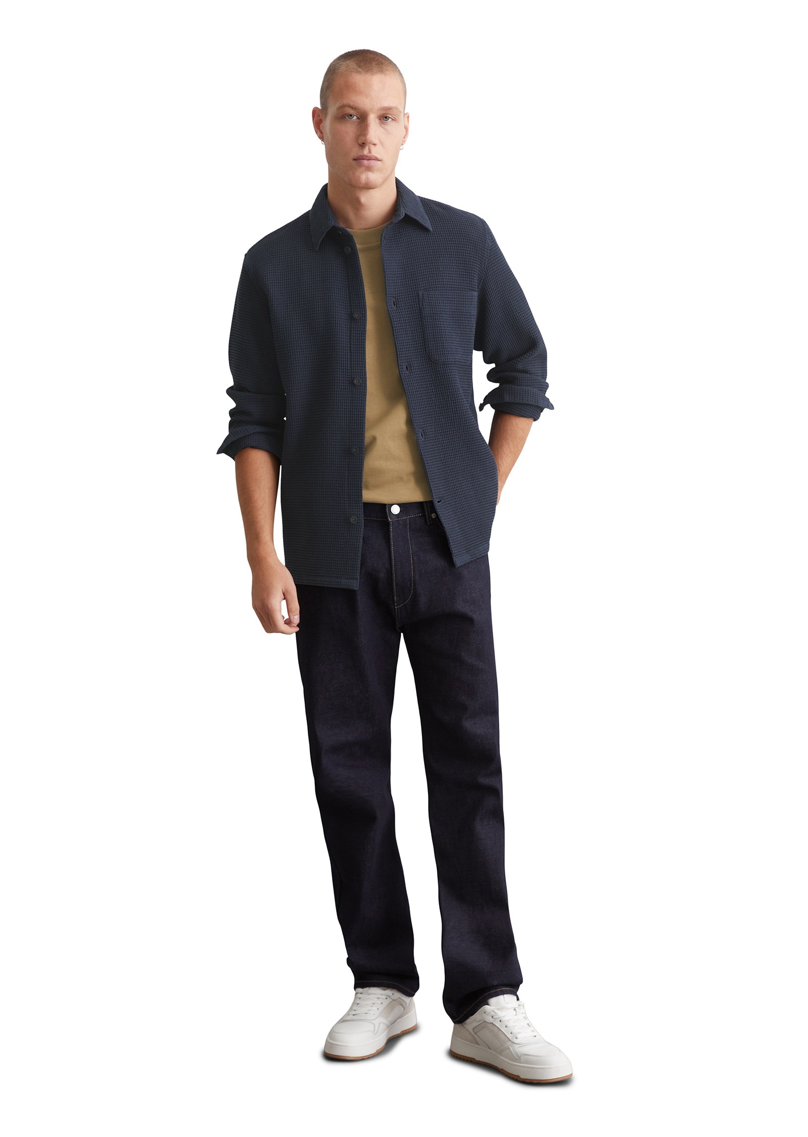 Marc O'Polo DENIM Langarmhemd »mit Waffelstruktur«