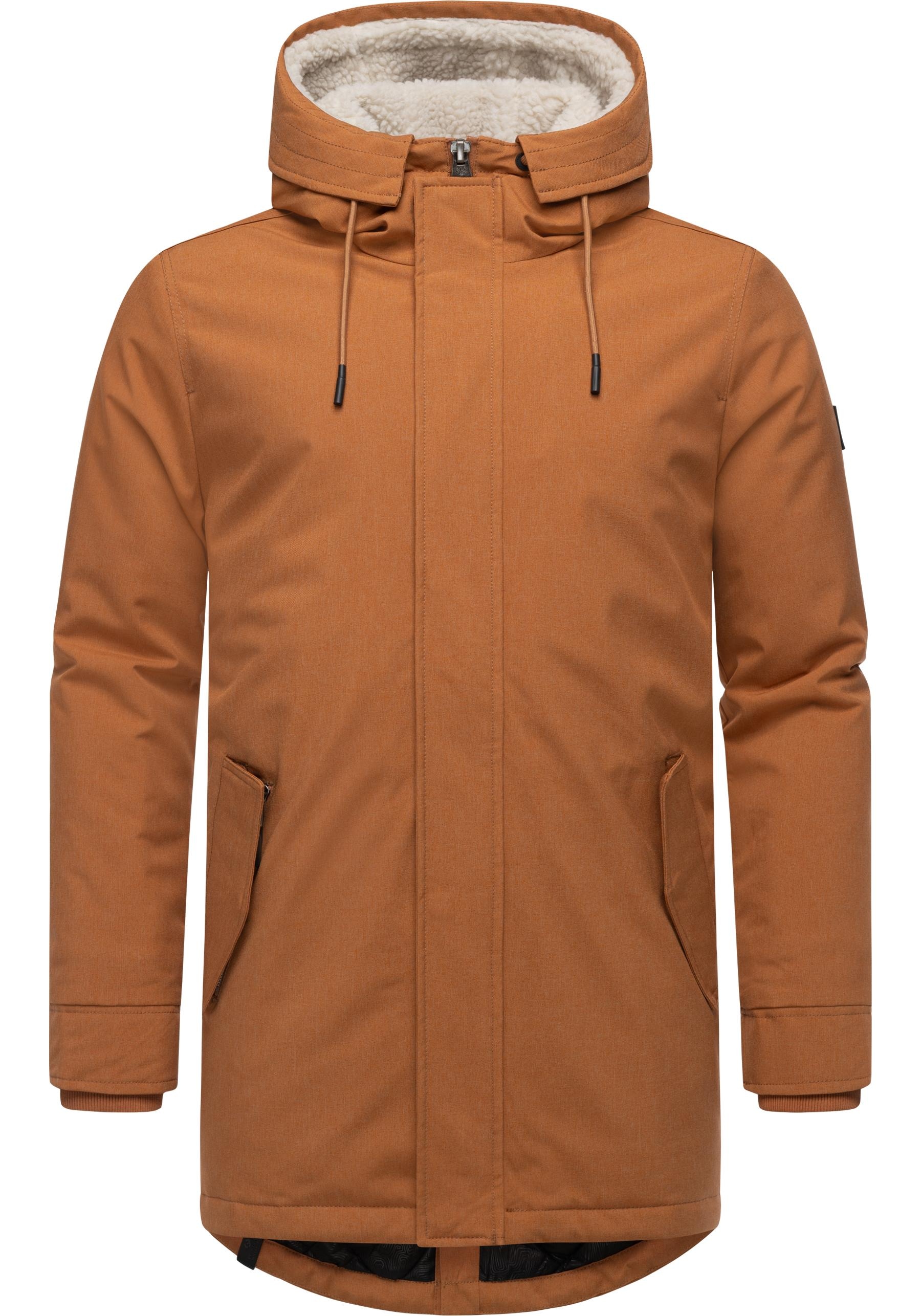 Ragwear Kurzmantel »Mr Smithem YOUMODO«, wasserdichte lange Herren Winterjacke mit Kapuze
