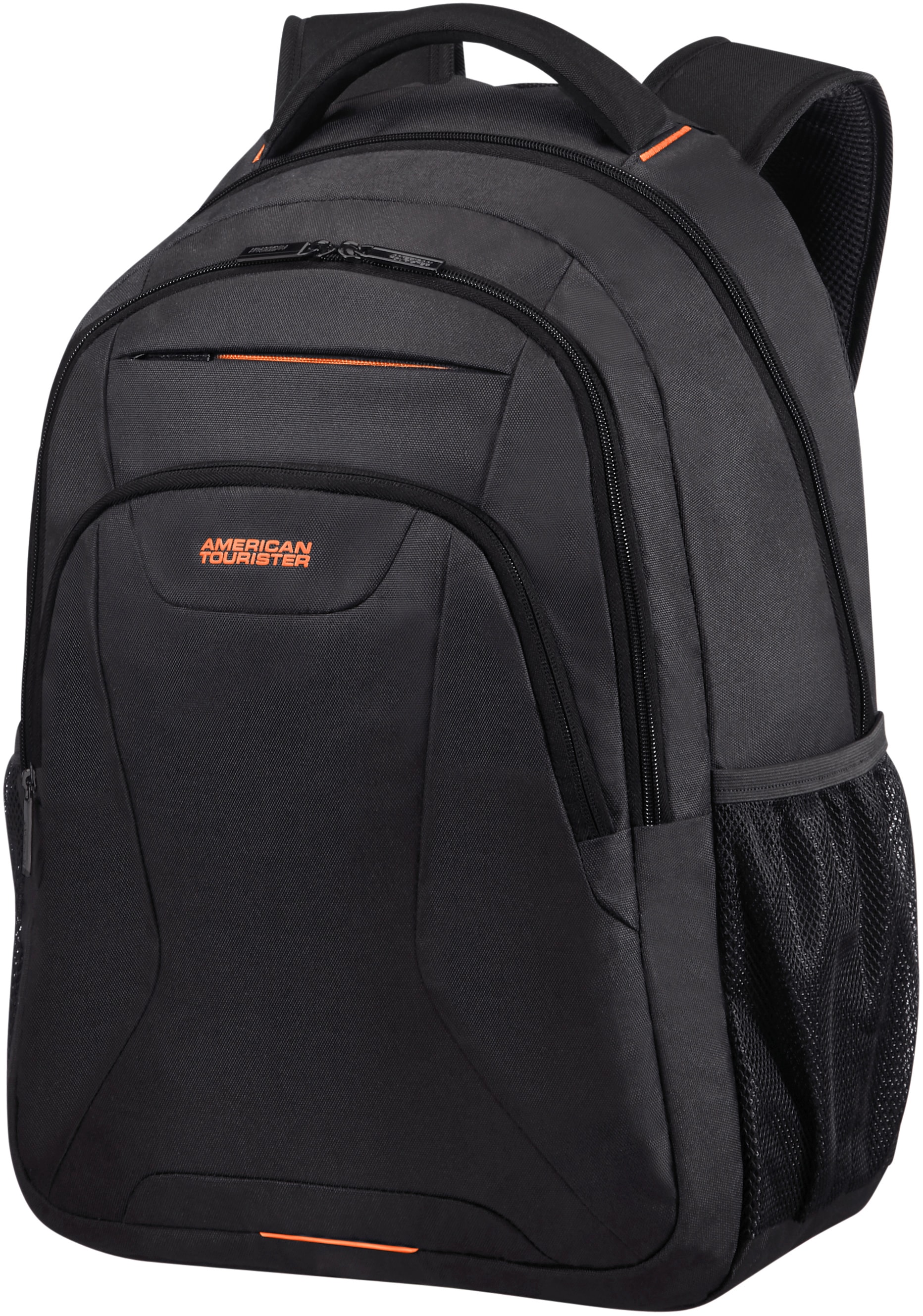 American Tourister® Laptoprucksack »AT WORK 17.3, black/orange«, Kinderreisekoffer Kindertrolley Handgepäck Hartschalenkoffer