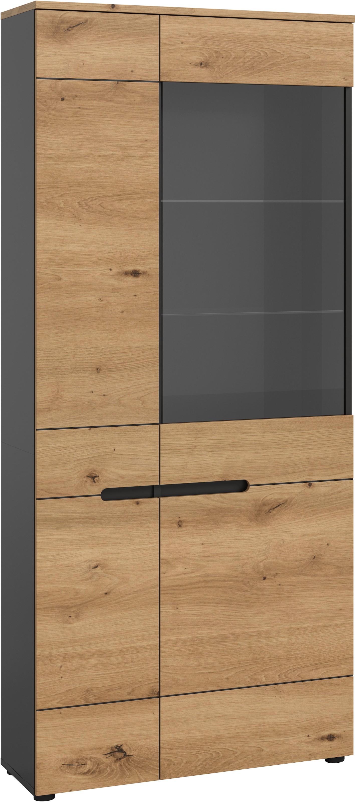 INOSIGN Vitrine »REHAT, TOPSELLER!, Höhe 190 cm, 2 Türen, 4 Einlegeböden, 2 Glasböden«, (1 St.), Vitrinenschrank, Schrank, Glasvitrine, Wohnzimmervitrine