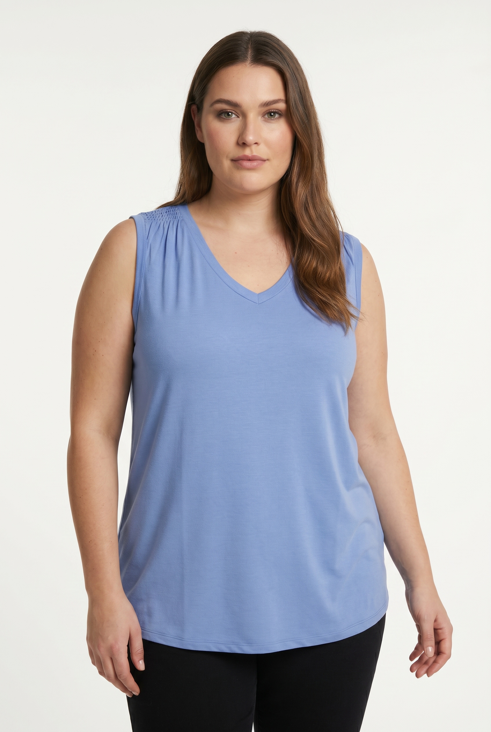 ONLY CARMAKOMA V-Shirt »CARCORAL S/L V-NECK TEE JRS«
