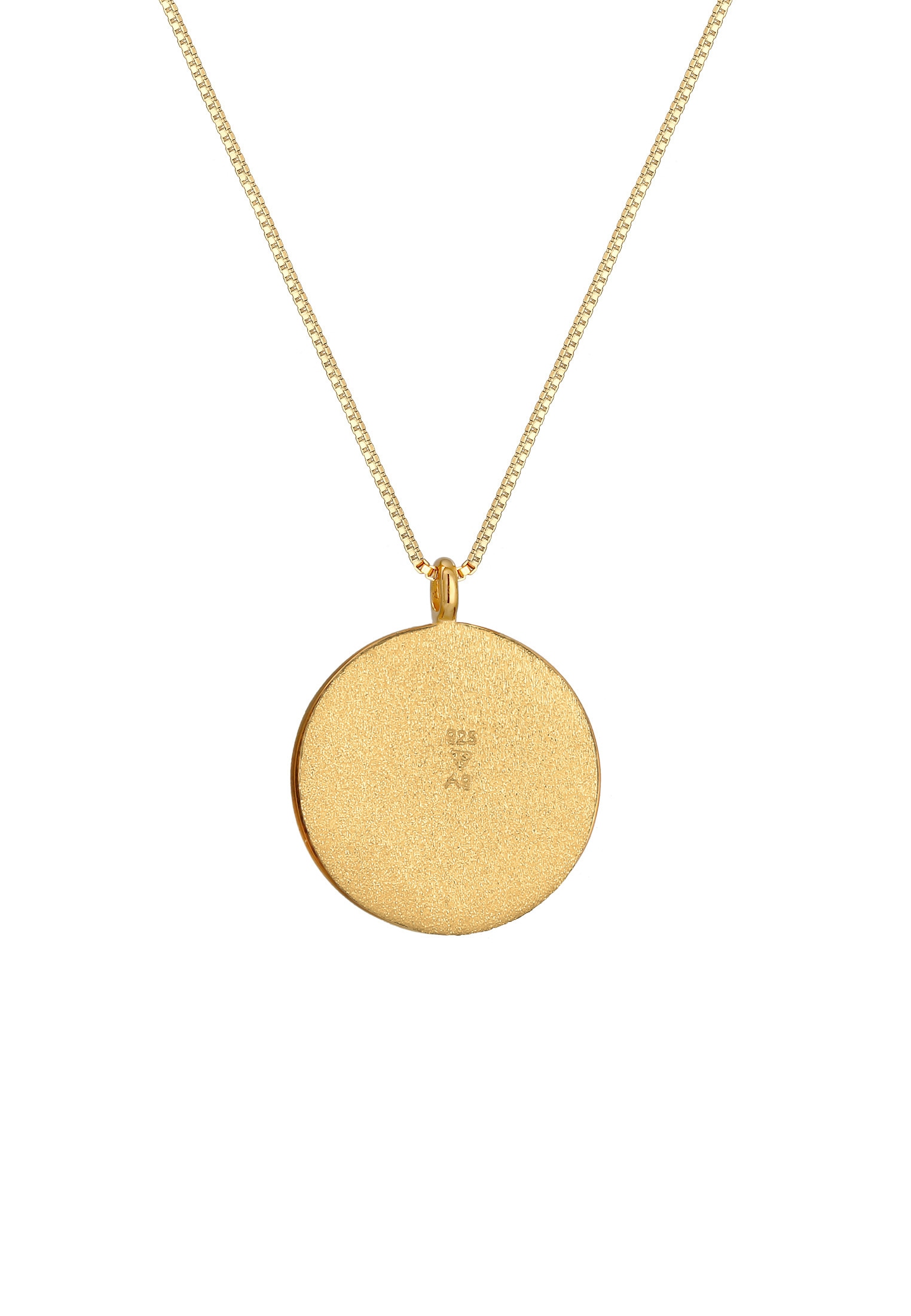 Elli Kette mit Anhänger »Nordstern Coin Plättchen Vintage 925 Silber«