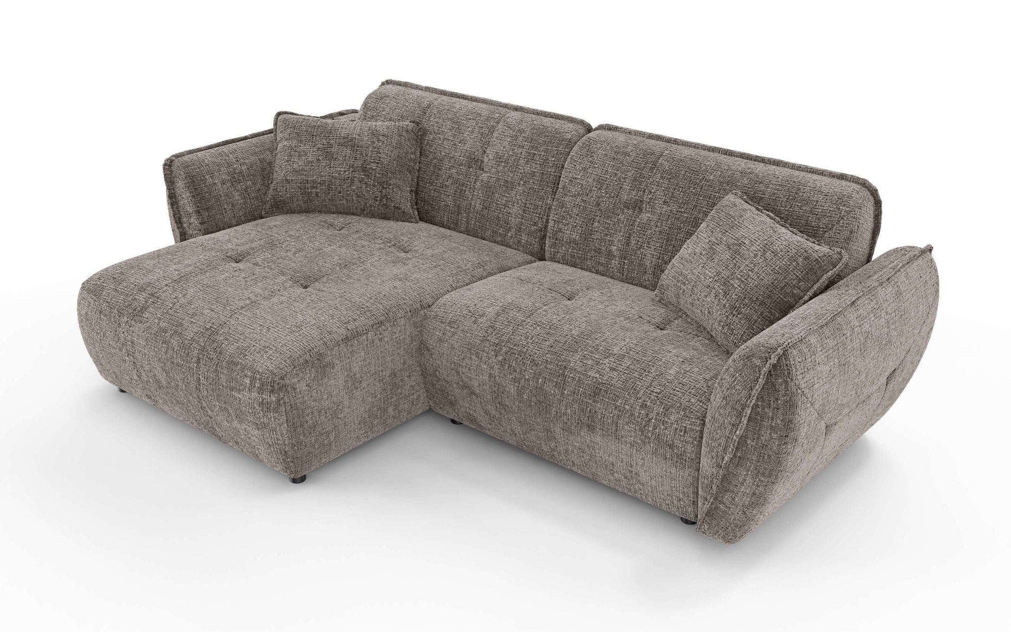 Home affaire Ecksofa "MIRELDA L-Form mit Steppungen, Recamiere rechts/links günstig online kaufen